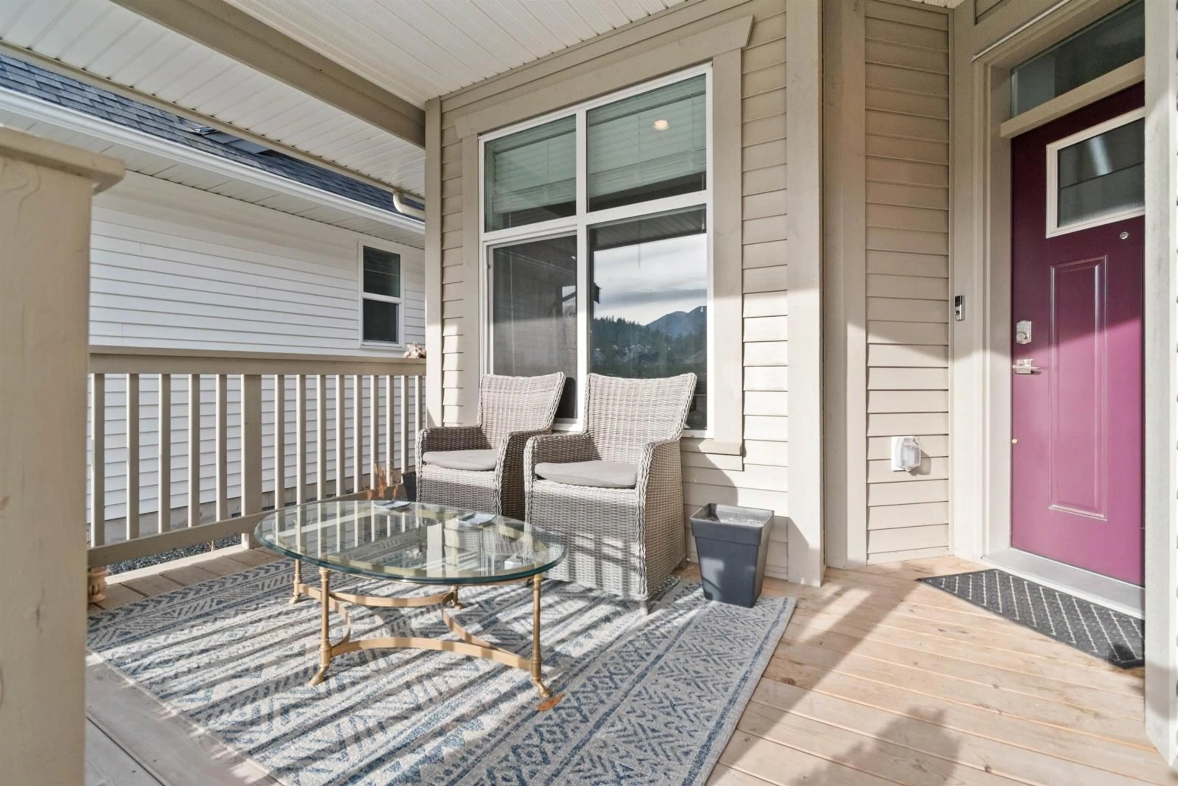 Patio, mountain view for 14 6211 CHILLIWACK RIVER ROAD|Sardis Sou, Chilliwack British Columbia V2R6A7