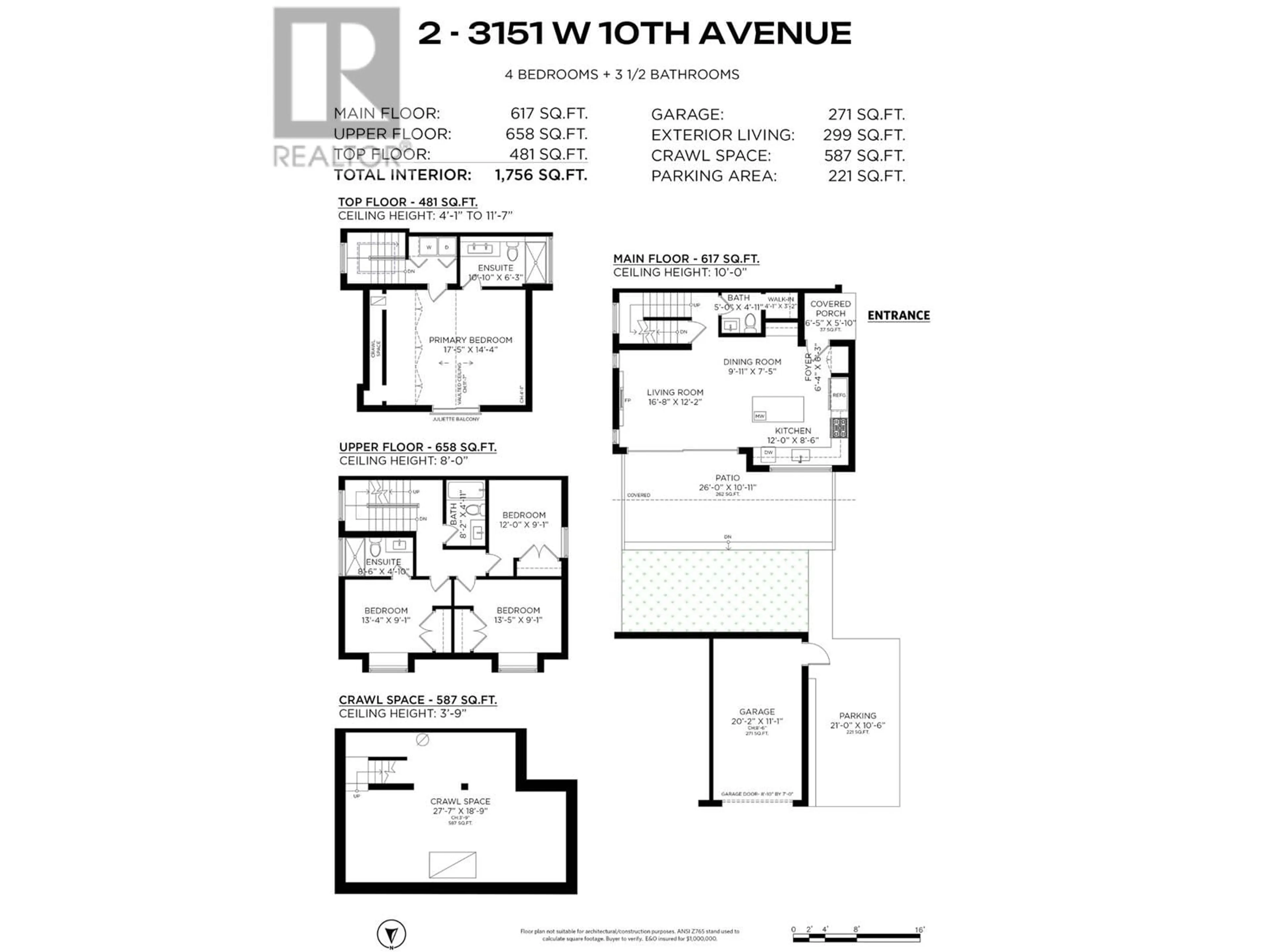 Floor plan for 2 3151 W 10TH AVENUE, Vancouver British Columbia V6K2L1