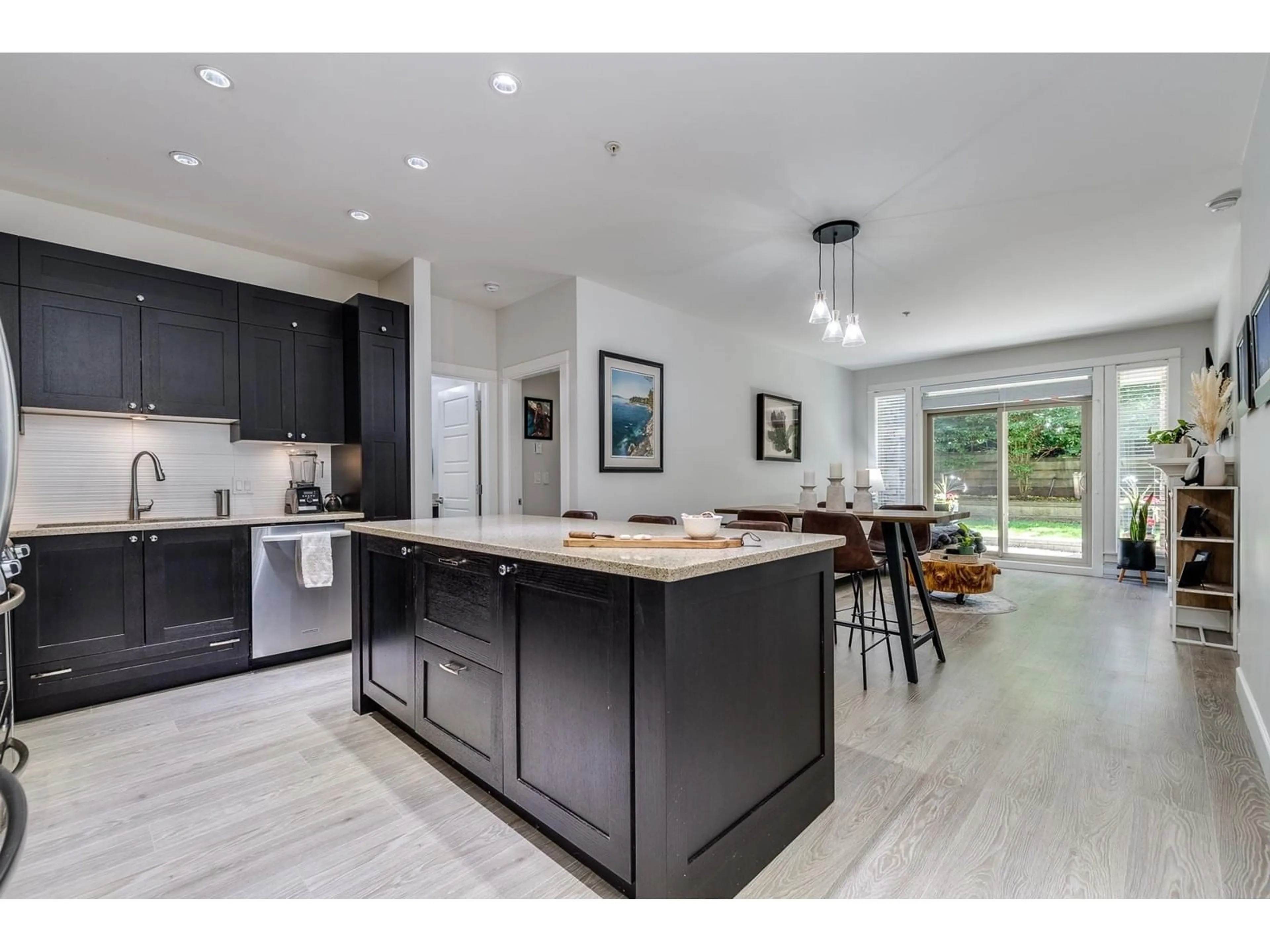 Open concept kitchen, ceramic/tile floor for 108 15195 36 AVENUE, Surrey British Columbia V3Z4R3