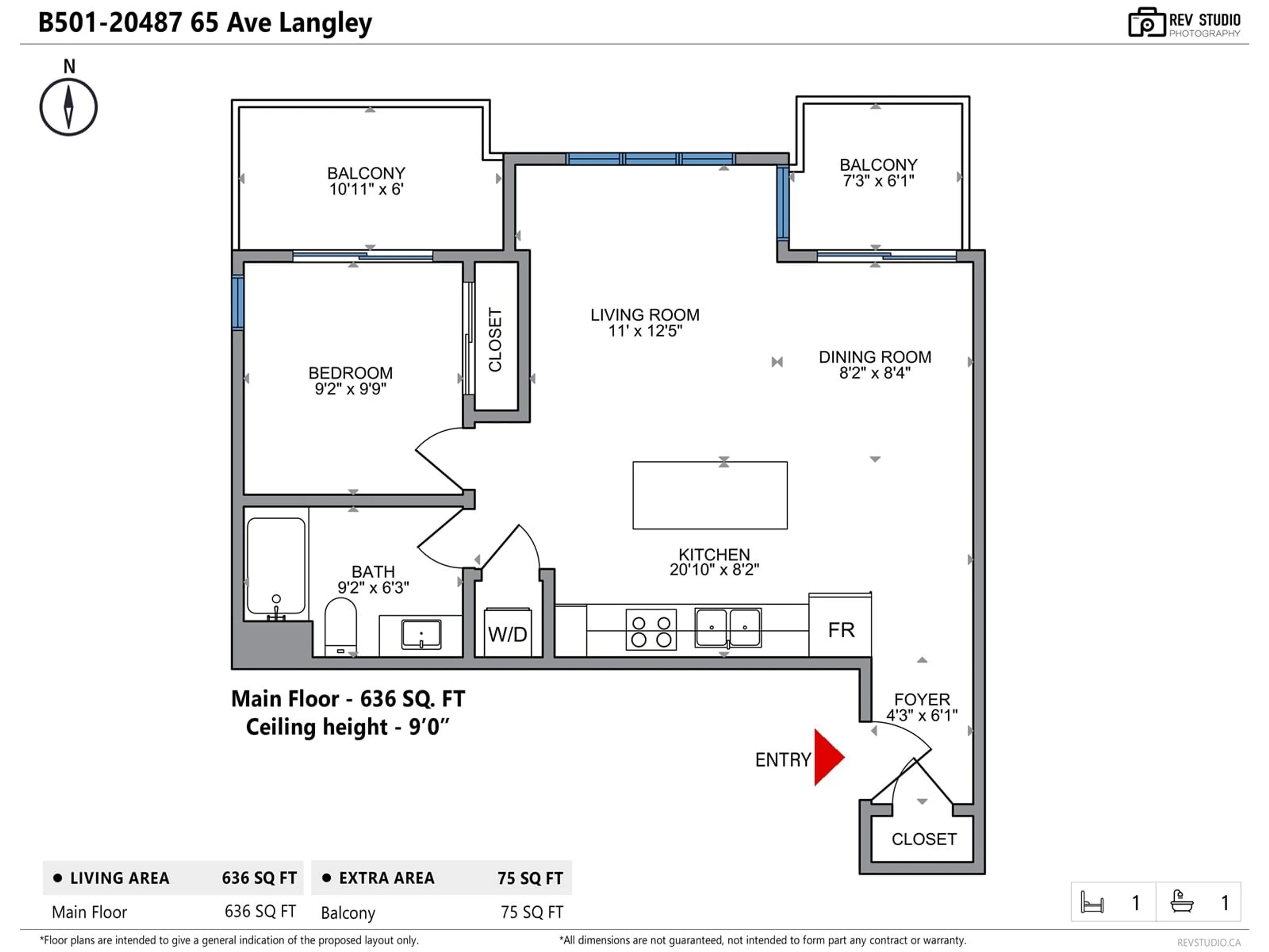 Floor plan for B501 20487 65 AVENUE, Langley British Columbia V2Y3K5