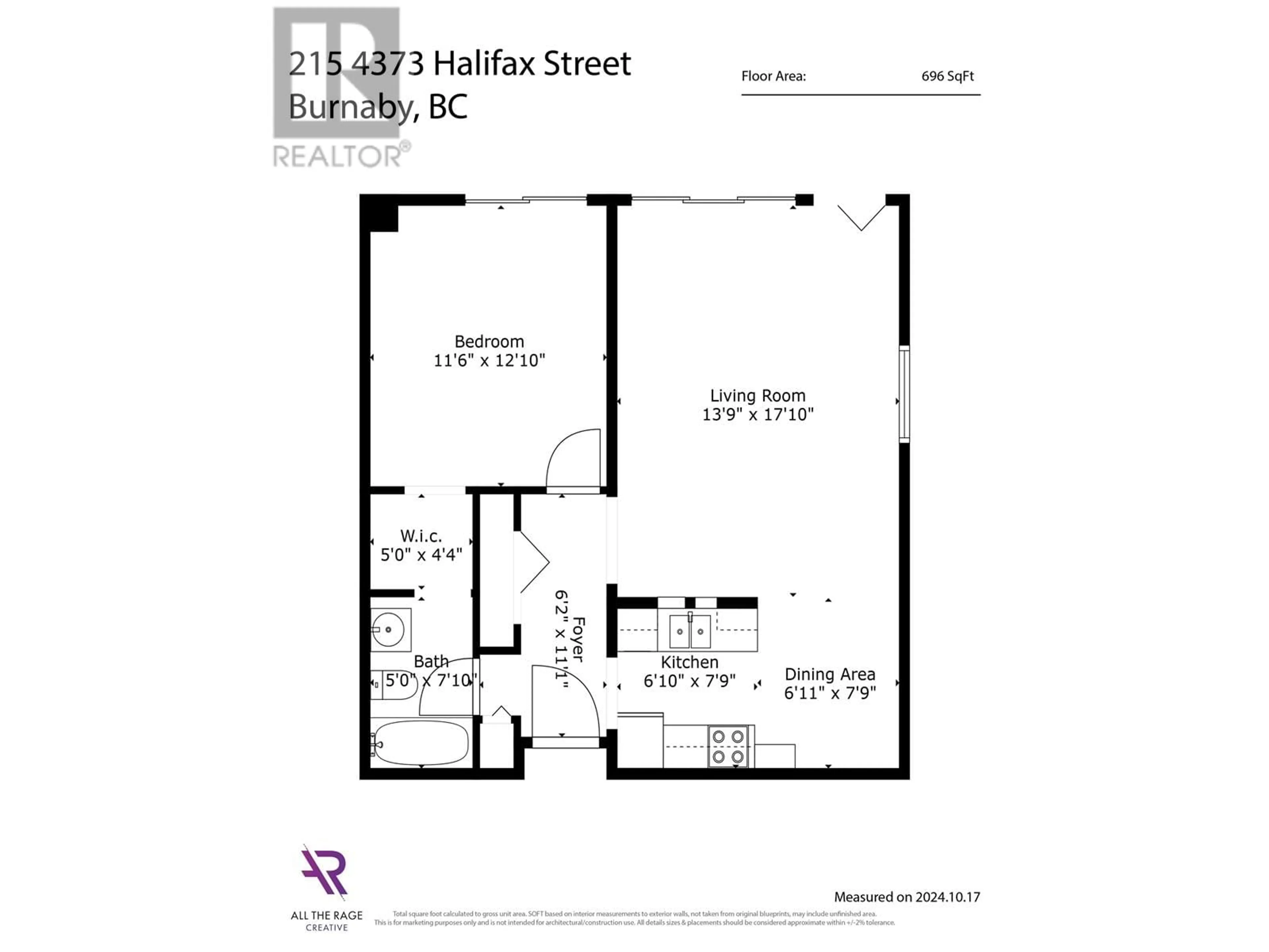 Floor plan for 215 - 4373 HALIFAX STREET, Burnaby British Columbia V5C5Z2