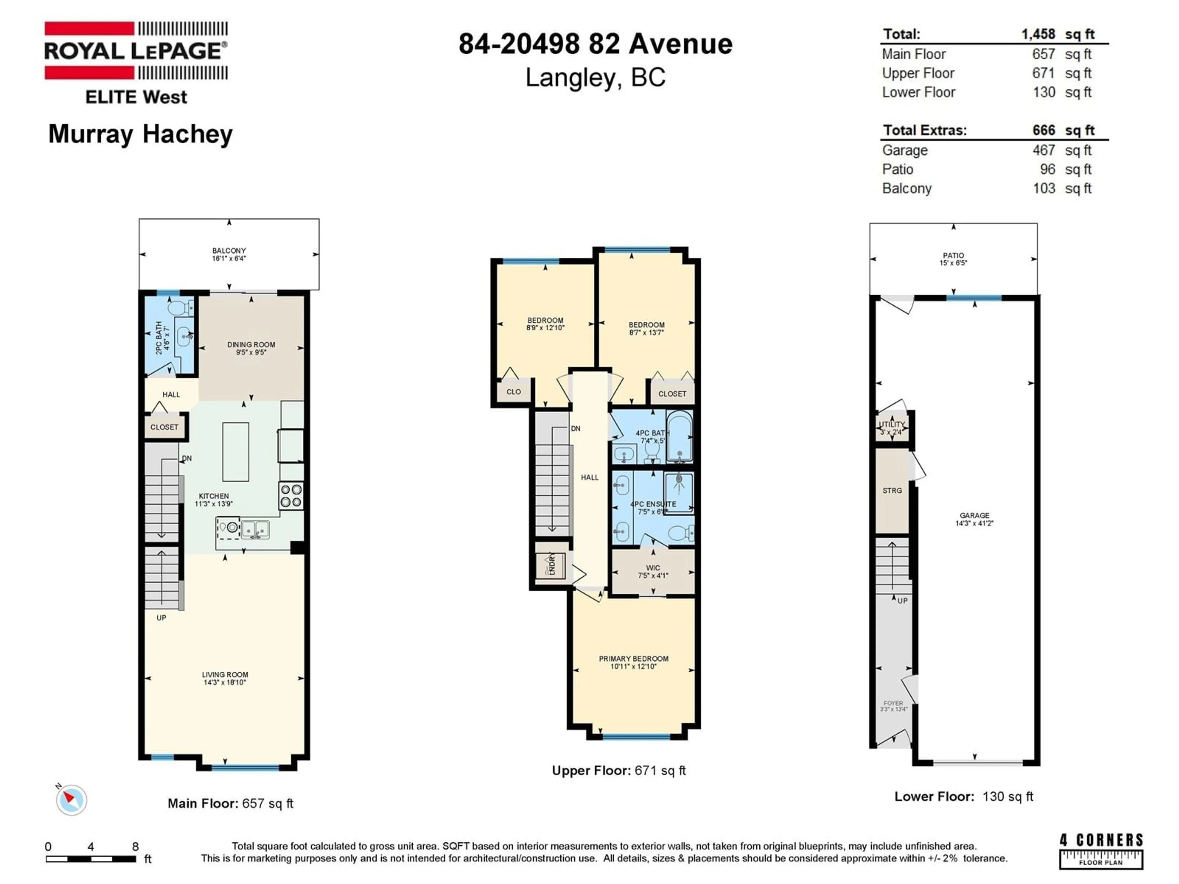 Floor plan for 84 20498 82 AVENUE, Langley British Columbia V2Y0V1