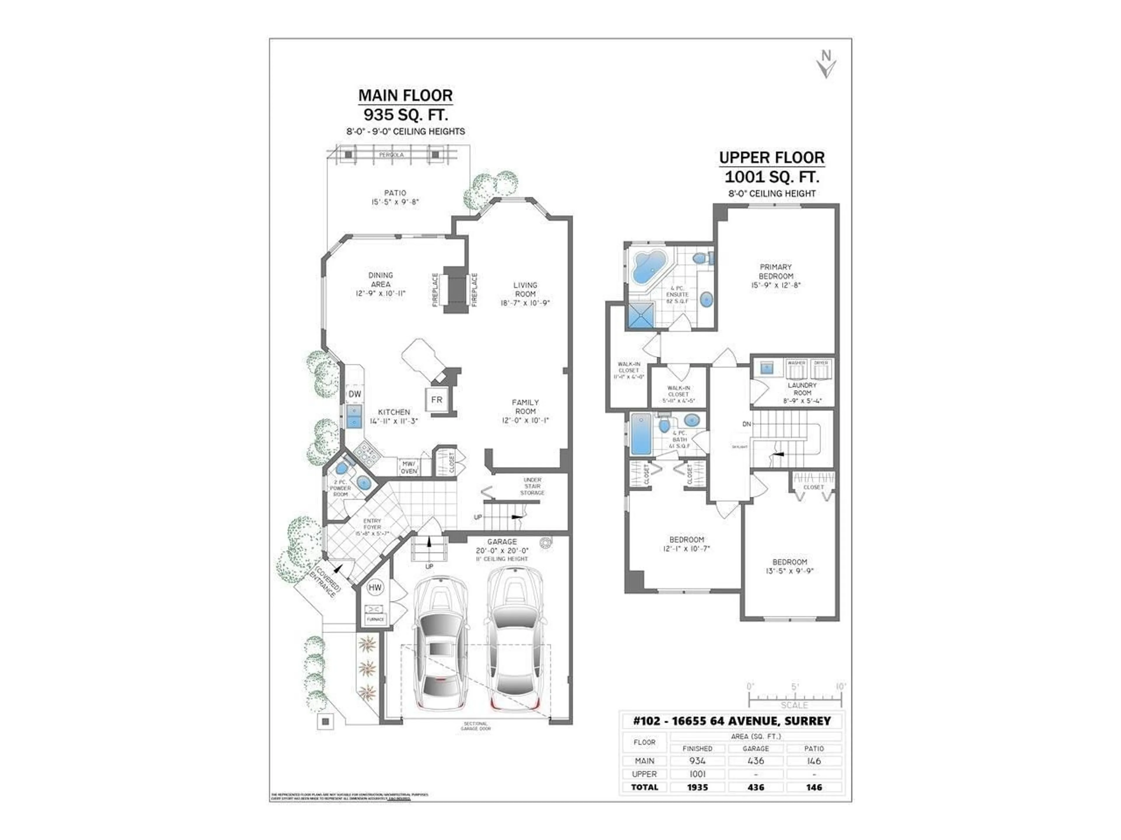 Floor plan for 102 16655 64 AVENUE, Surrey British Columbia V3S3V1