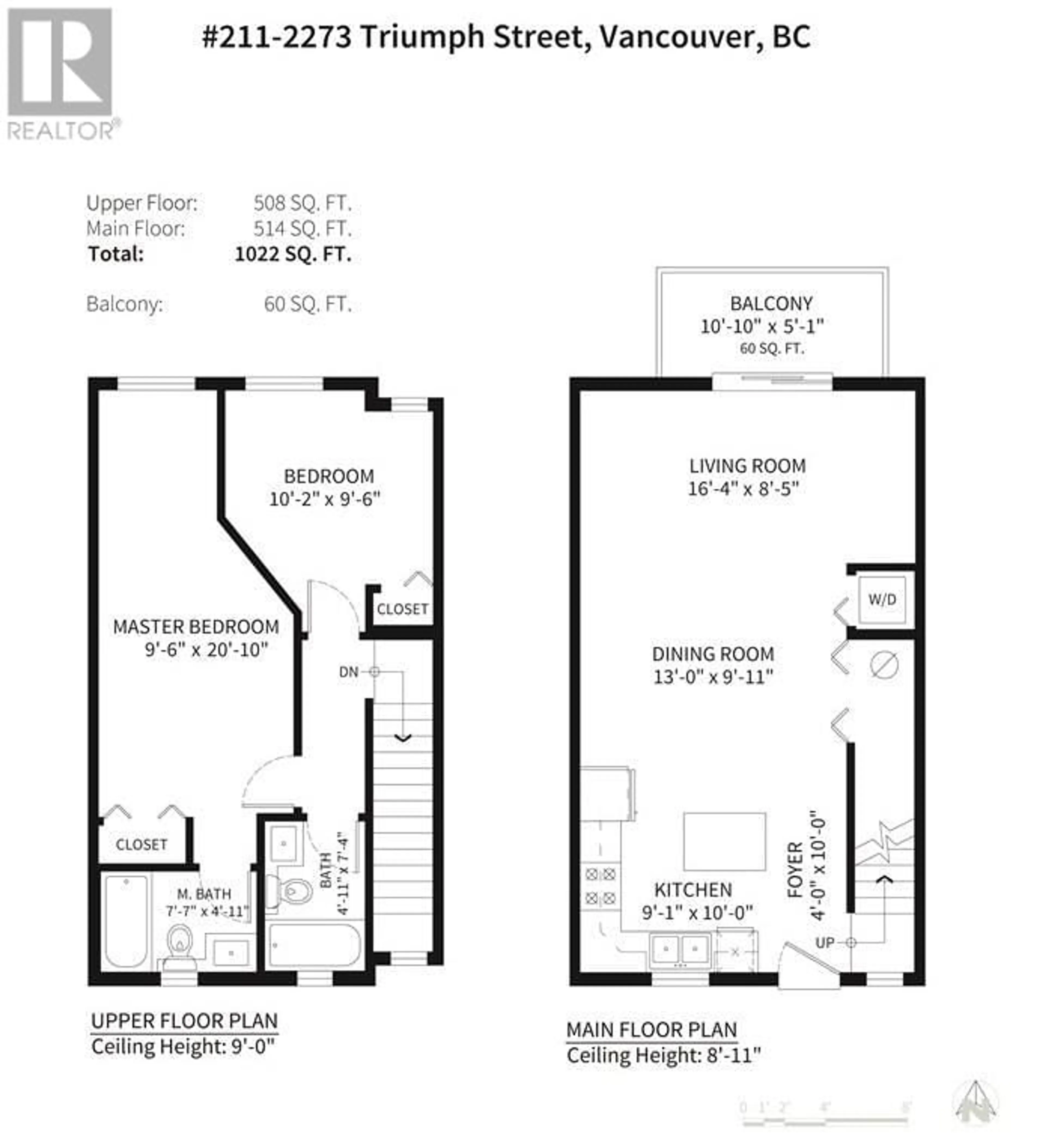 Floor plan for 211 2273 TRIUMPH STREET, Vancouver British Columbia V5L1L2