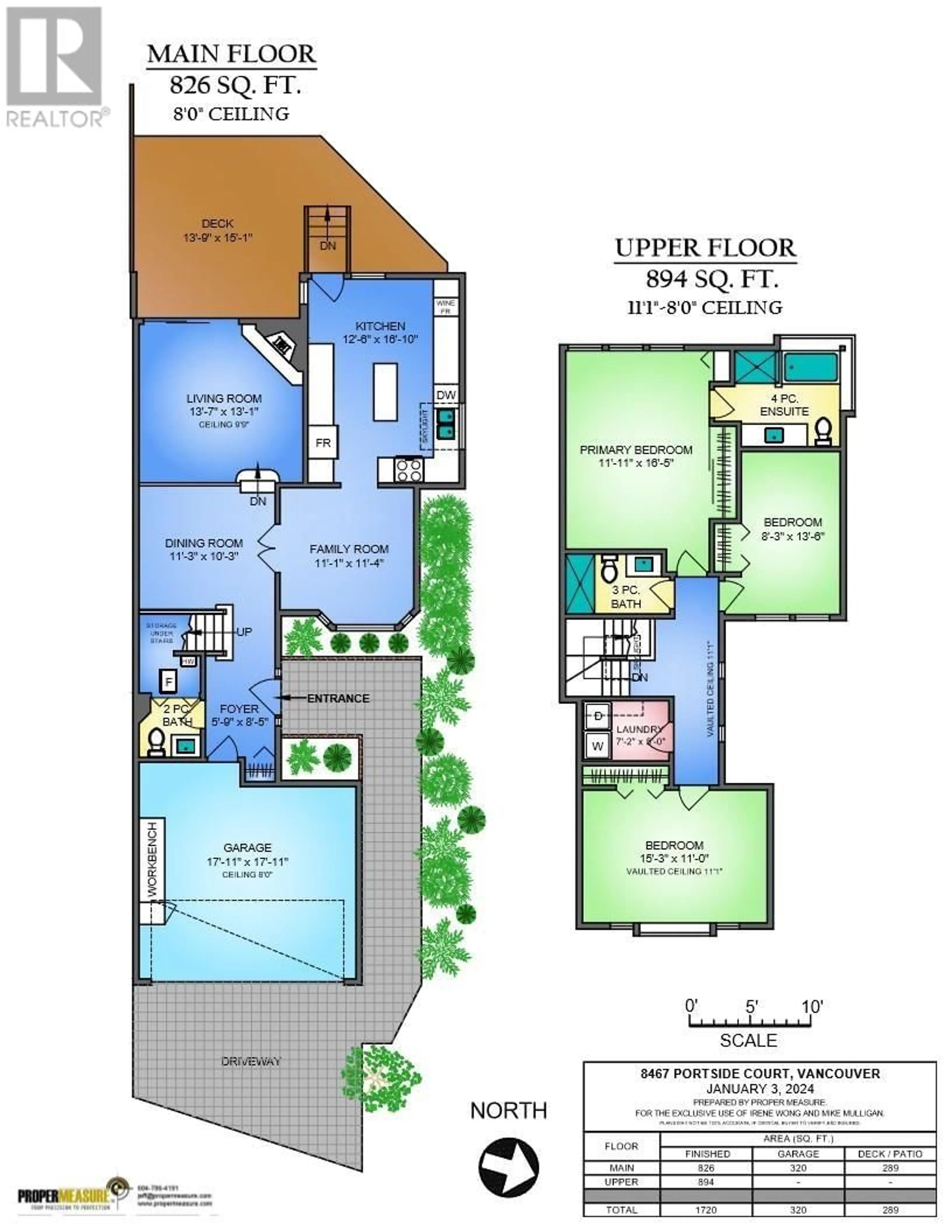 Floor plan for 8467 PORTSIDE COURT, Vancouver British Columbia V5P4V4