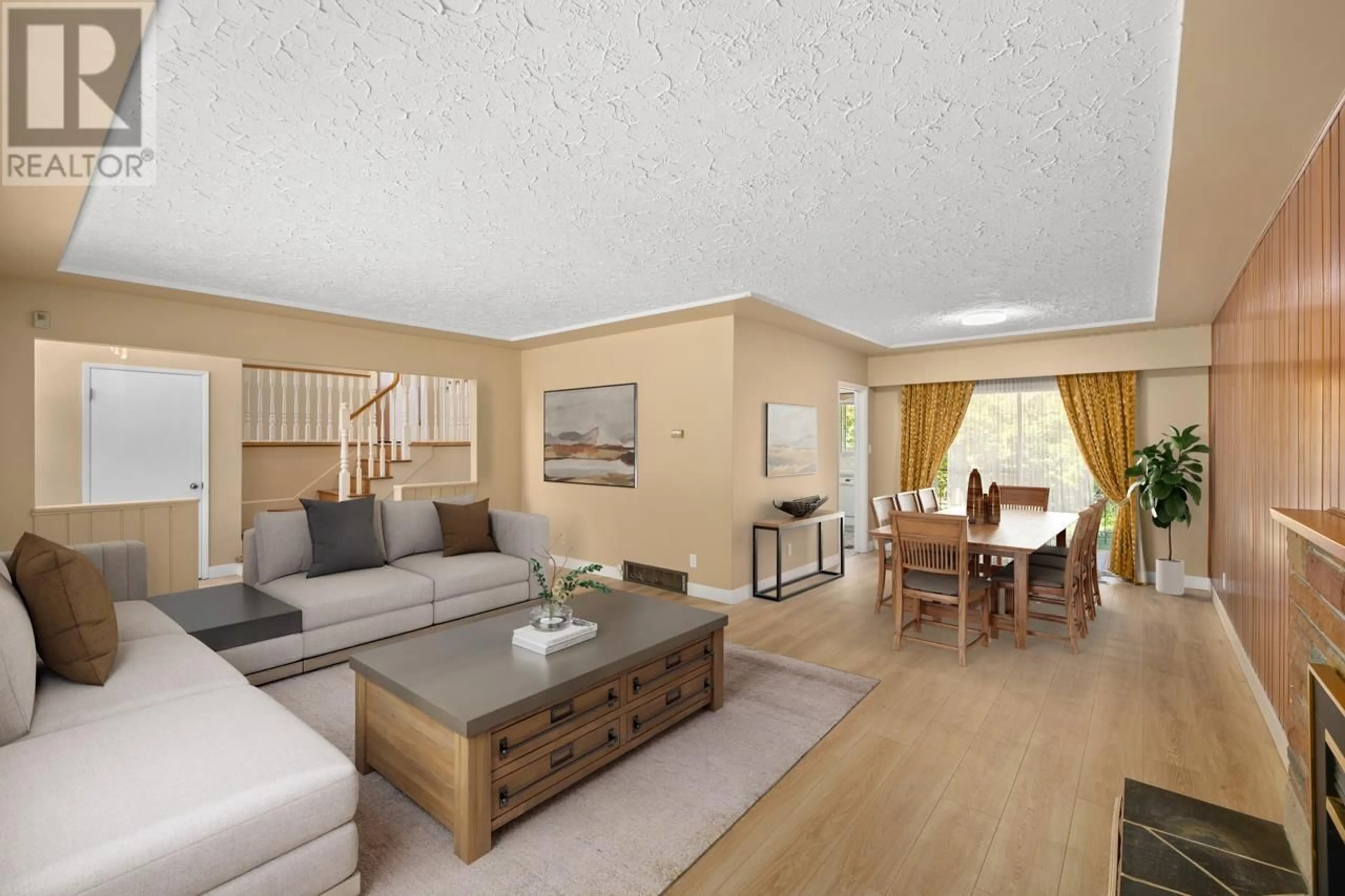 Living room with furniture, wood/laminate floor for 4271 DALLYN ROAD, Richmond British Columbia V6X2S5