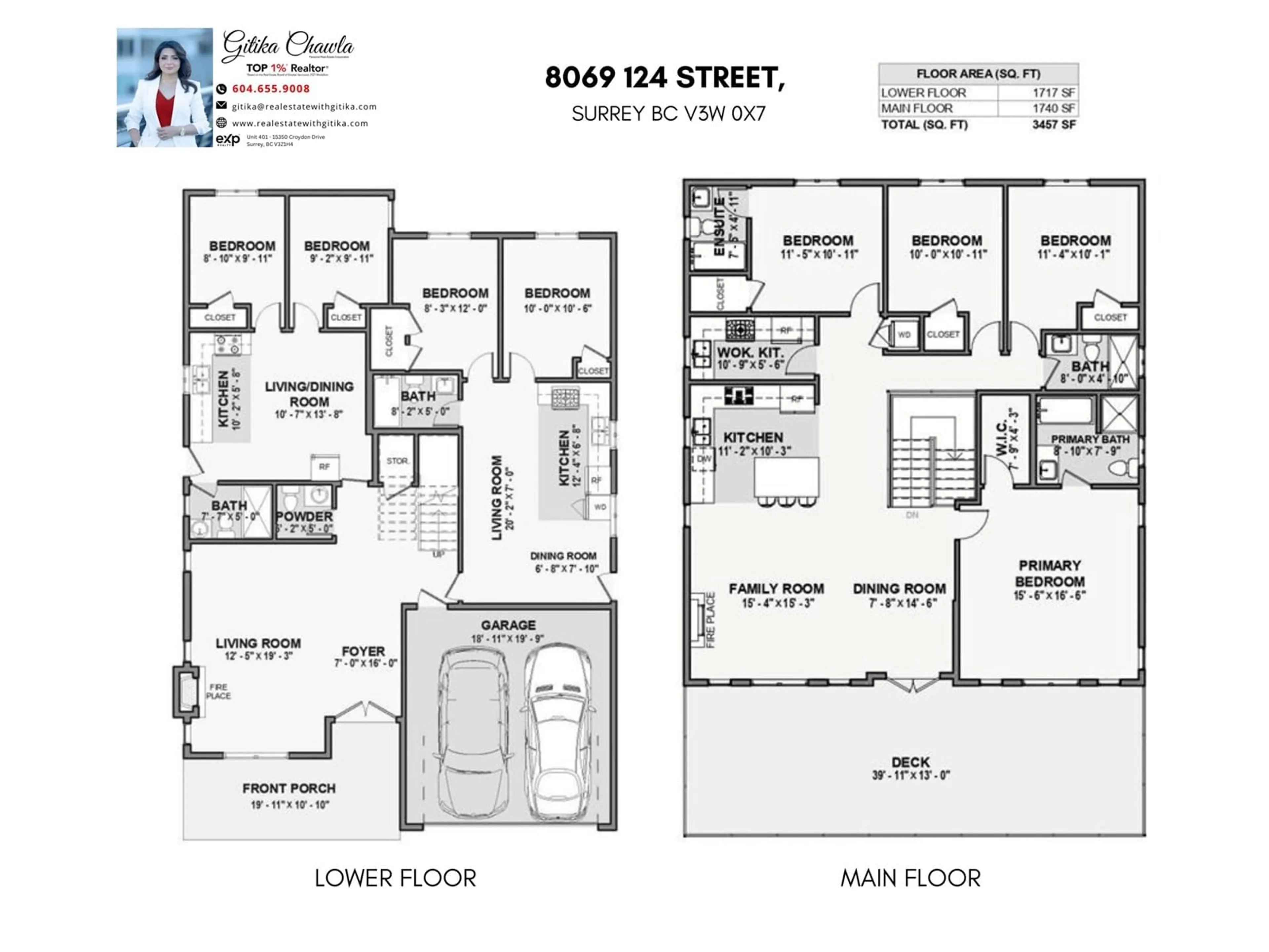 Floor plan for 8069 124 STREET, Surrey British Columbia V3W0X7