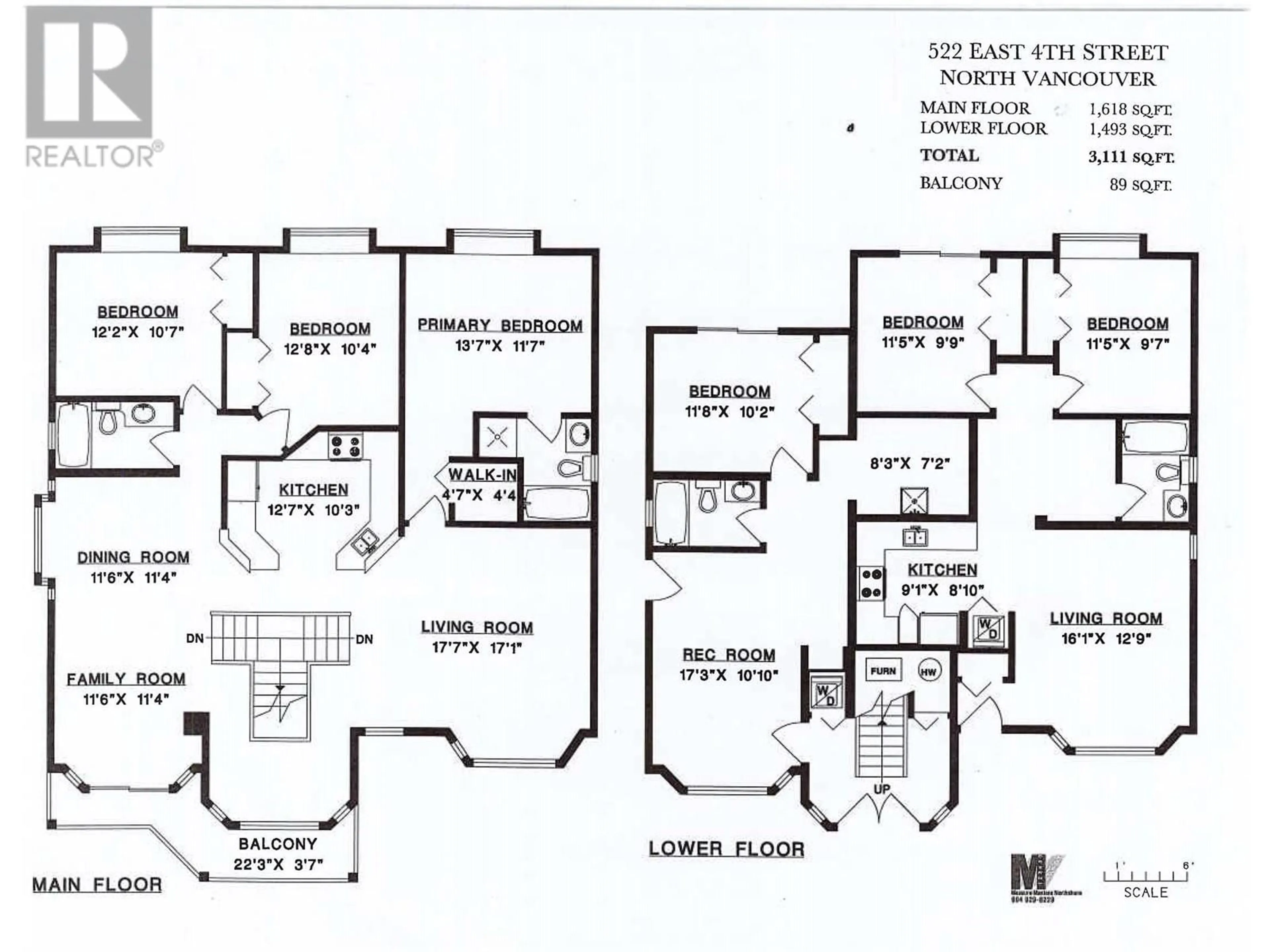 Floor plan for 522 E 4TH STREET, North Vancouver British Columbia V7L1J6