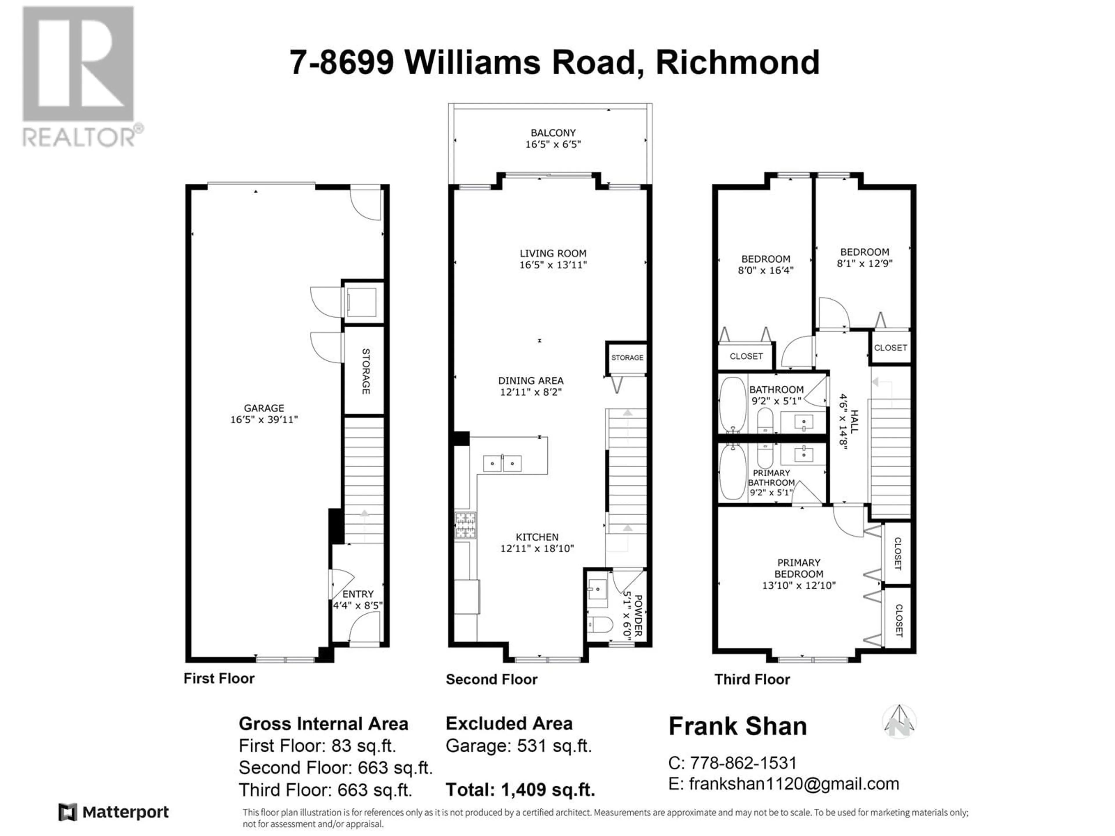 Floor plan for 7 8699 WILLIAMS ROAD, Richmond British Columbia V7A1G7