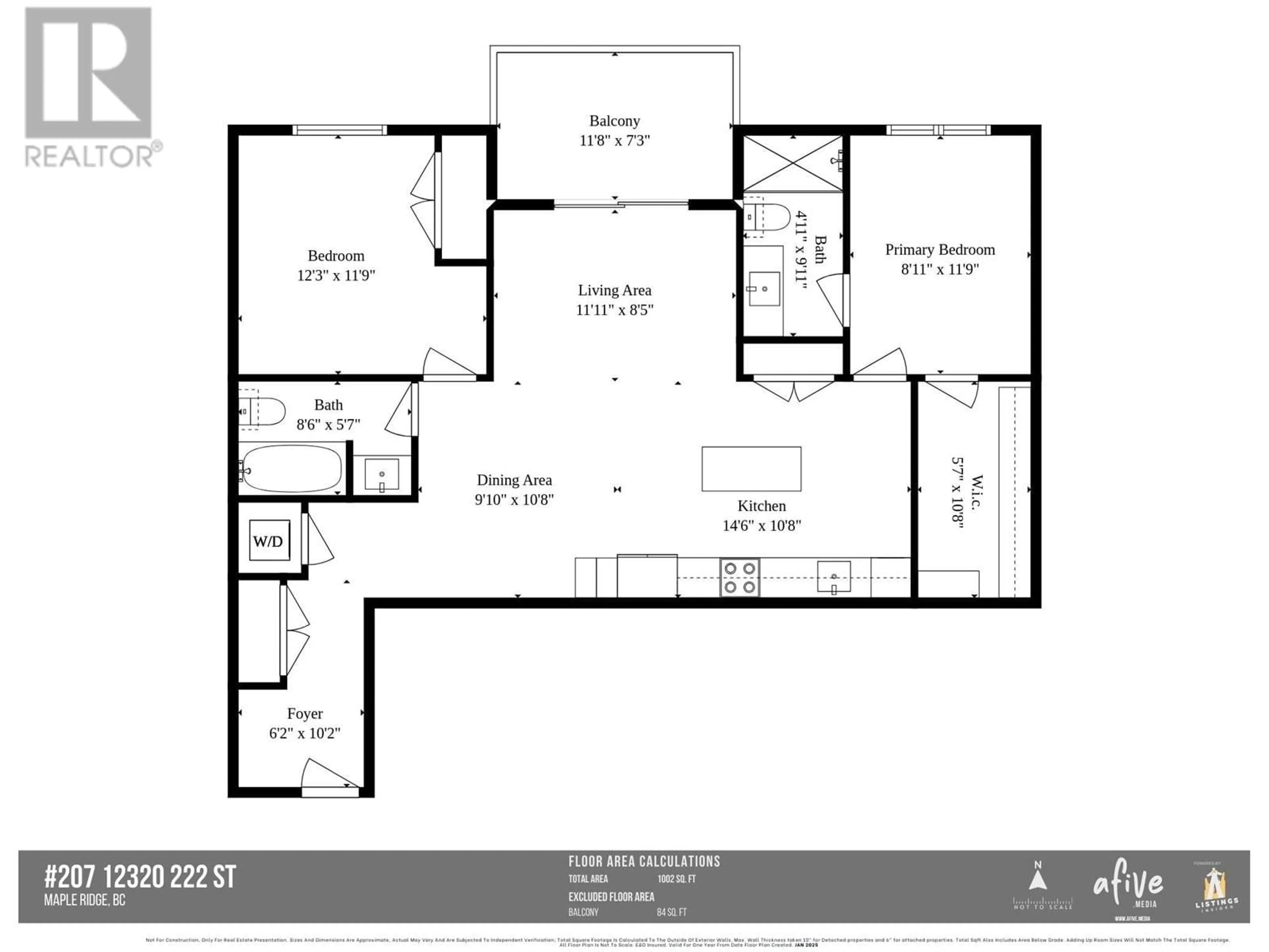 Floor plan for 207 12320 222 STREET, Maple Ridge British Columbia V2X4K8