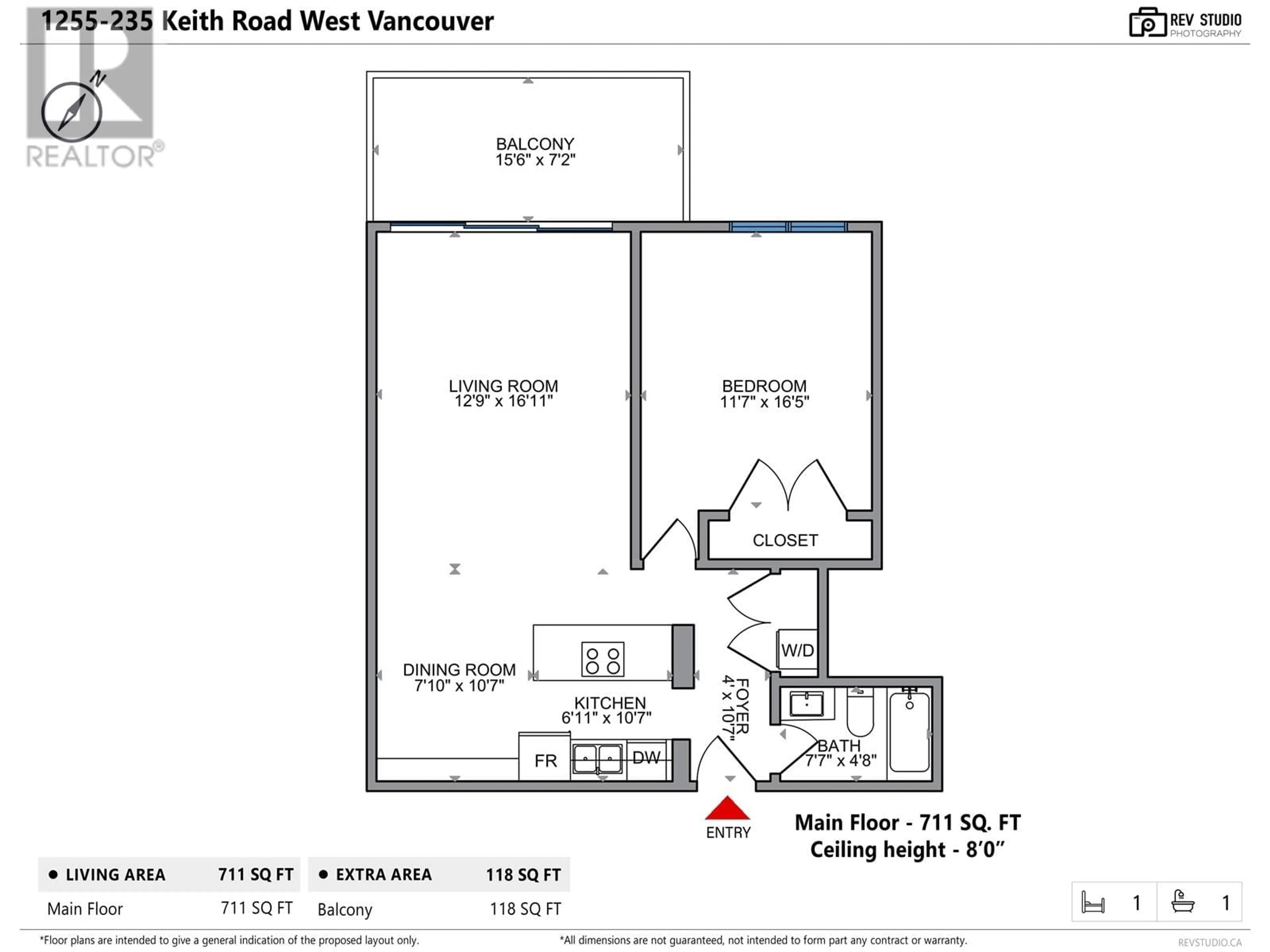 Floor plan for 1255 235 KEITH ROAD, West Vancouver British Columbia V7T1L5