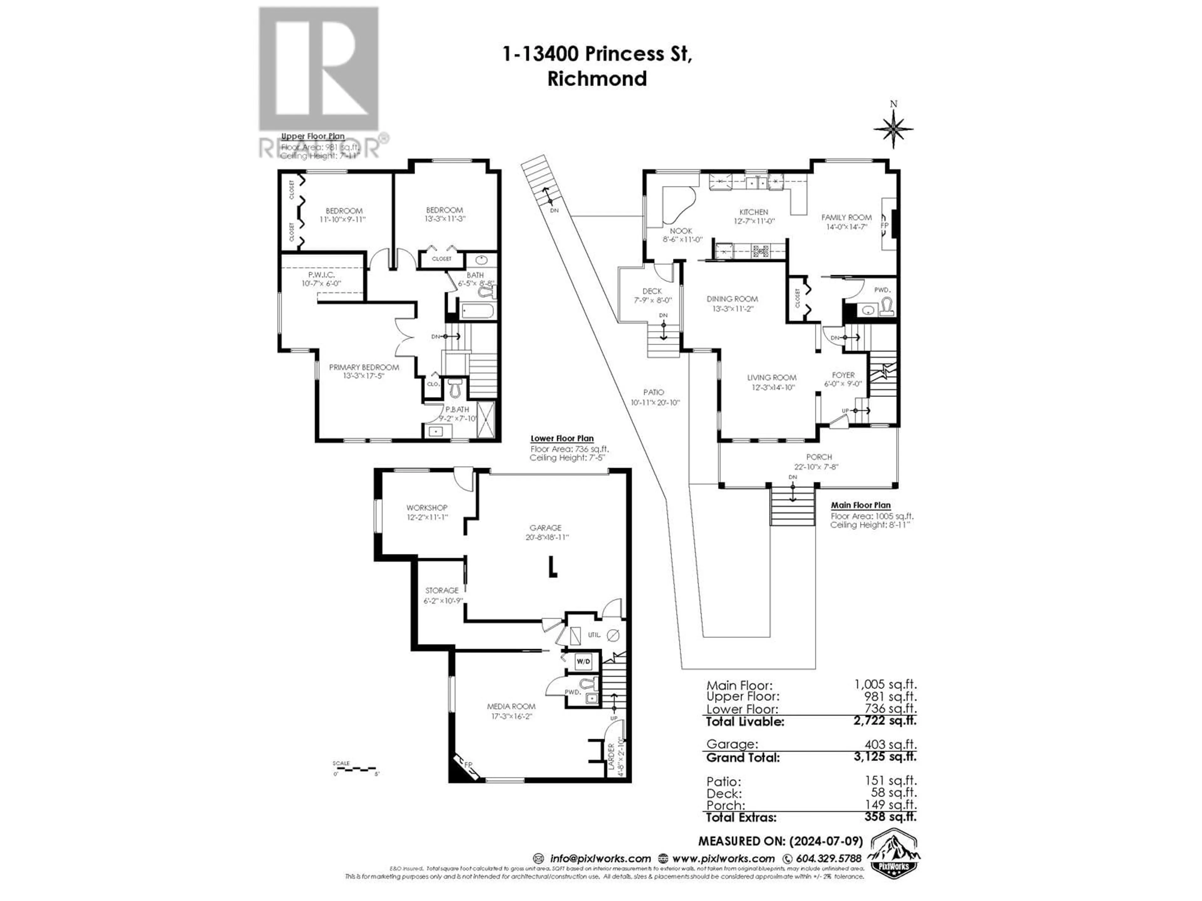 Floor plan for 1 13400 PRINCESS STREET, Richmond British Columbia V7E6R5