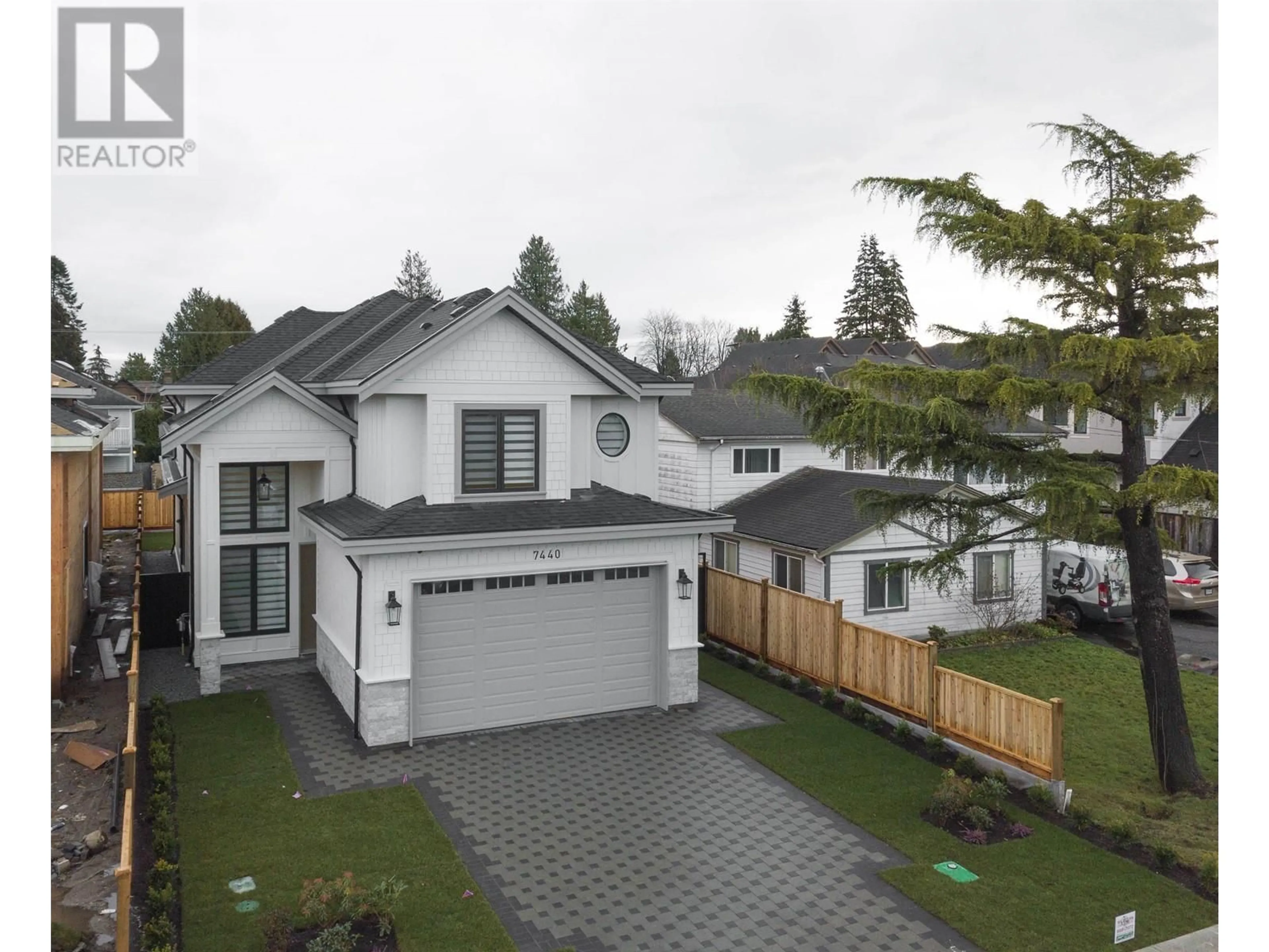 A pic from outside/outdoor area/front of a property/back of a property/a pic from drone, street for 7440 LANGTON ROAD, Richmond British Columbia V7C4B5