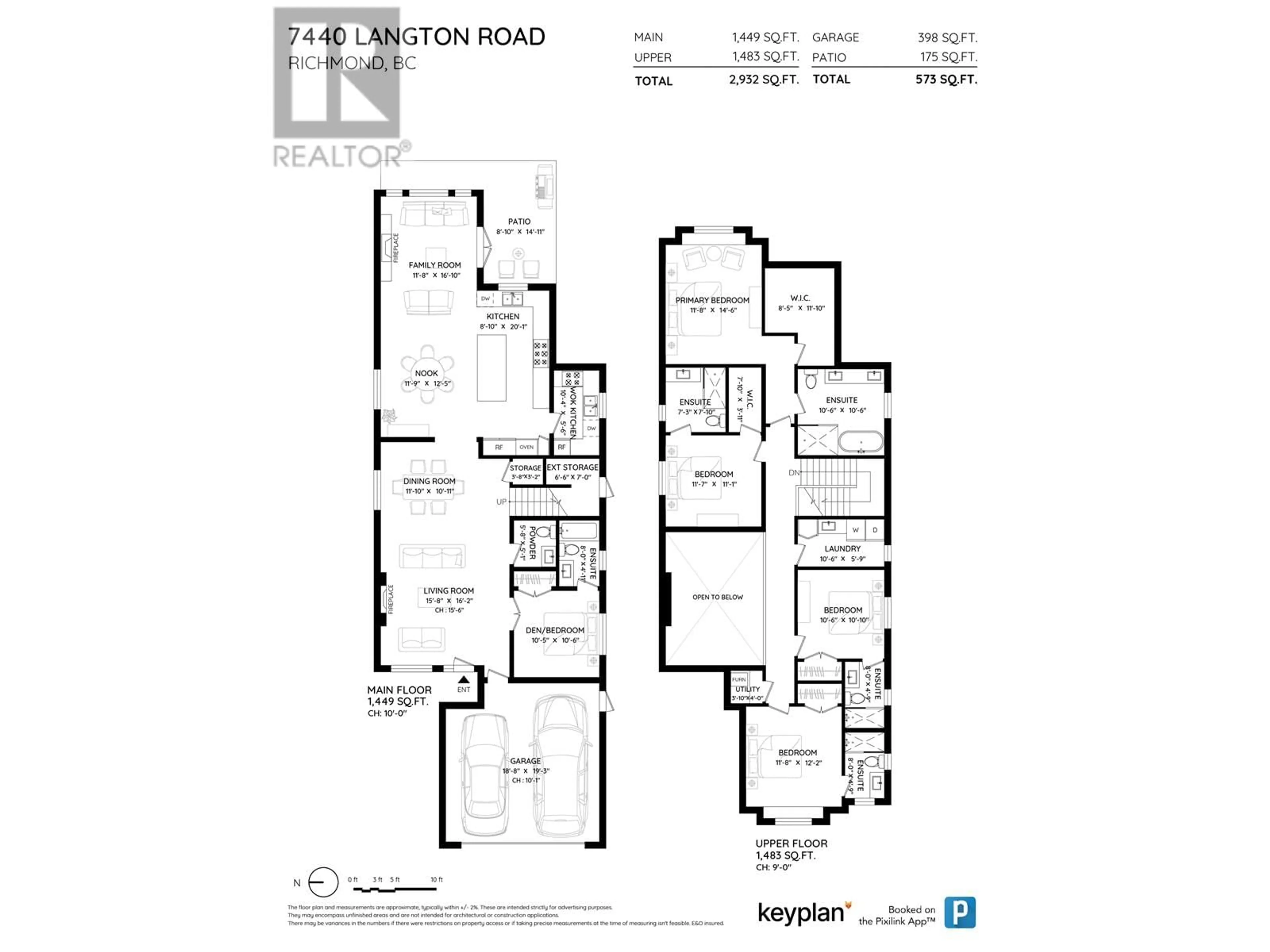 Floor plan for 7440 LANGTON ROAD, Richmond British Columbia V7C4B5