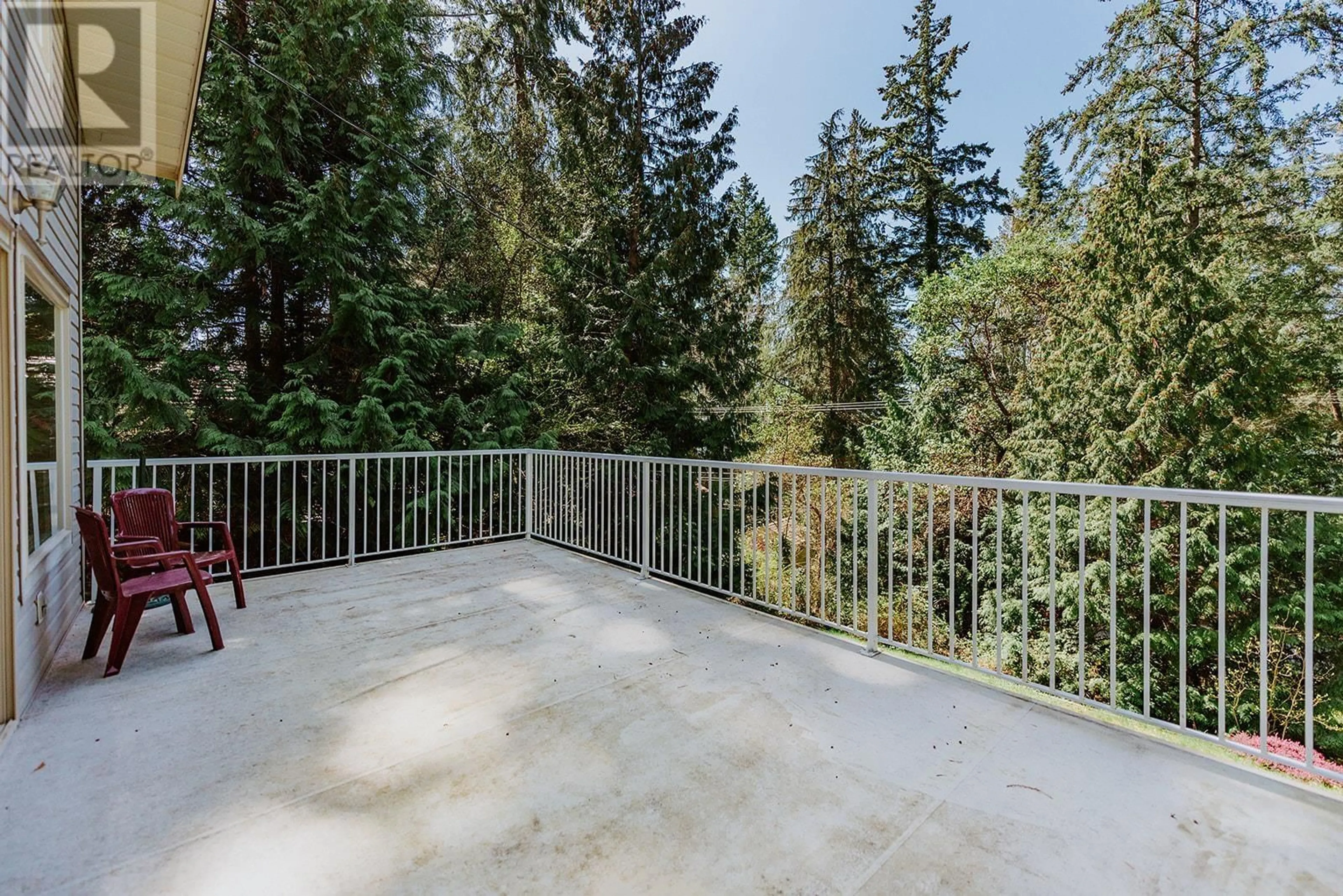 Patio, forest/trees view for 8650 REDROOFFS ROAD, Halfmoon Bay British Columbia V7Z1E7