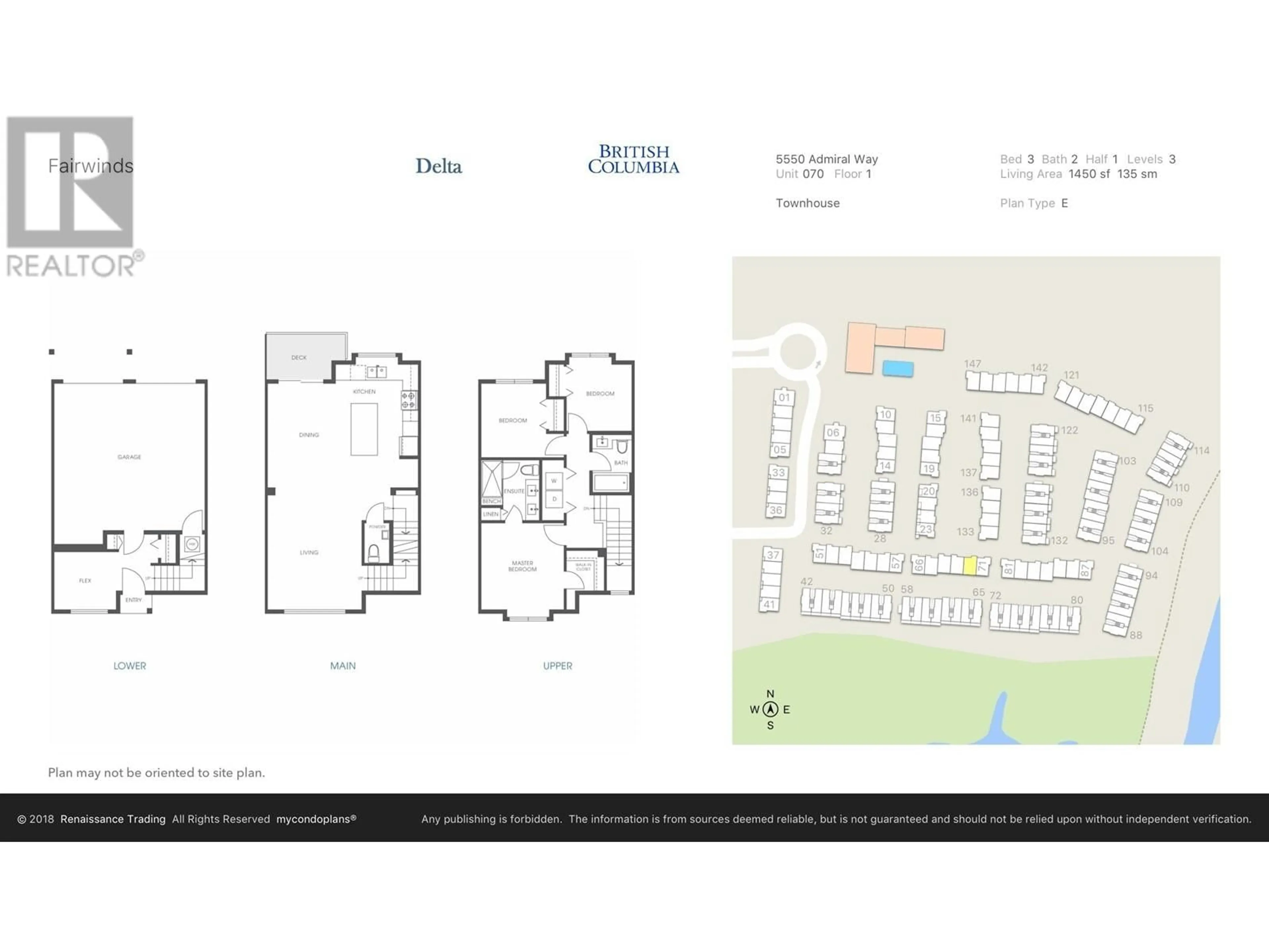 Floor plan for 70 5550 ADMIRAL WAY, Delta British Columbia V4K0C4