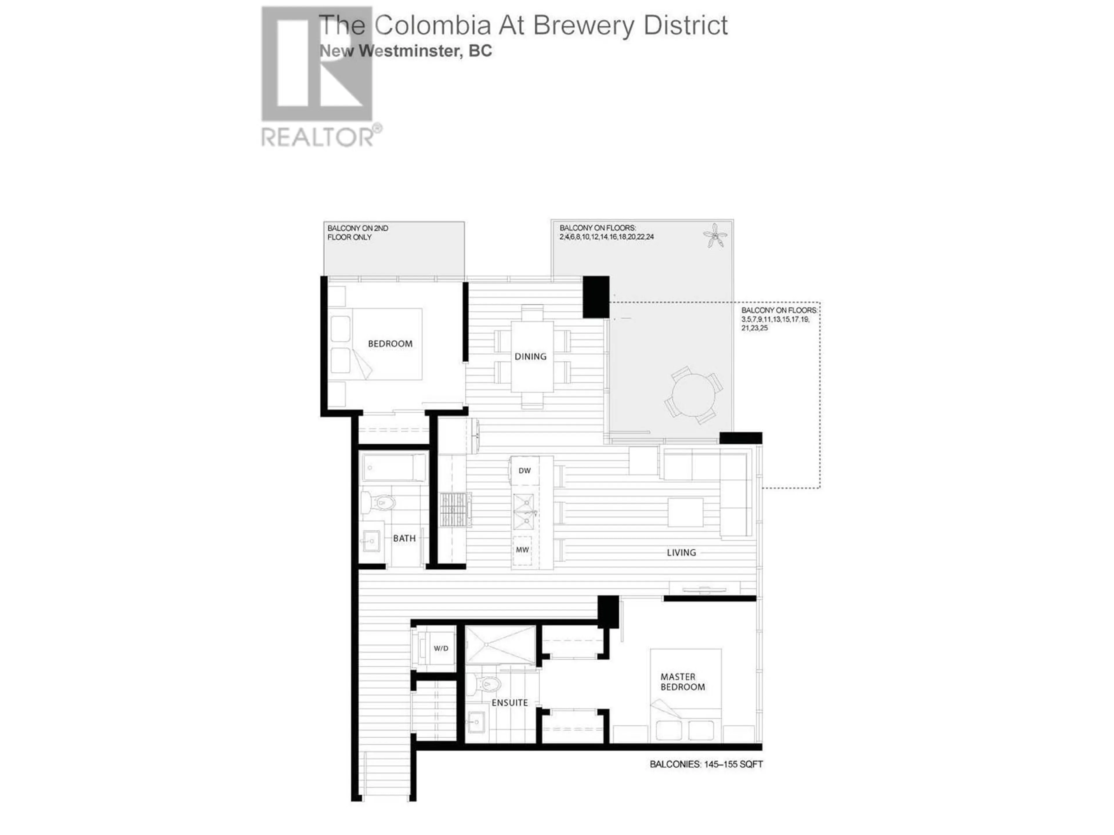 Floor plan for 204 258 NELSON'S COURT, New Westminster British Columbia V3L0J9