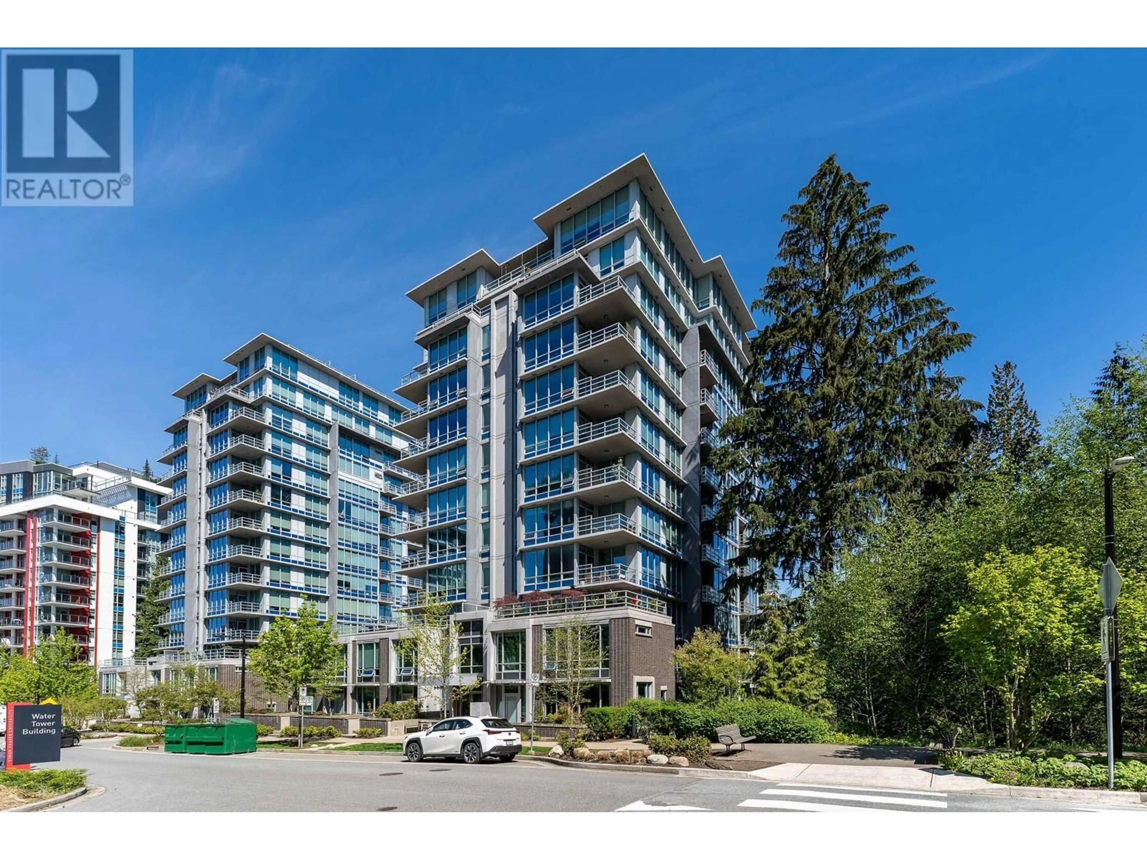 A pic from outside/outdoor area/front of a property/back of a property/a pic from drone, building for 1501 - 9080 UNIVERSITY CRESCENT, Burnaby British Columbia V5A0B7