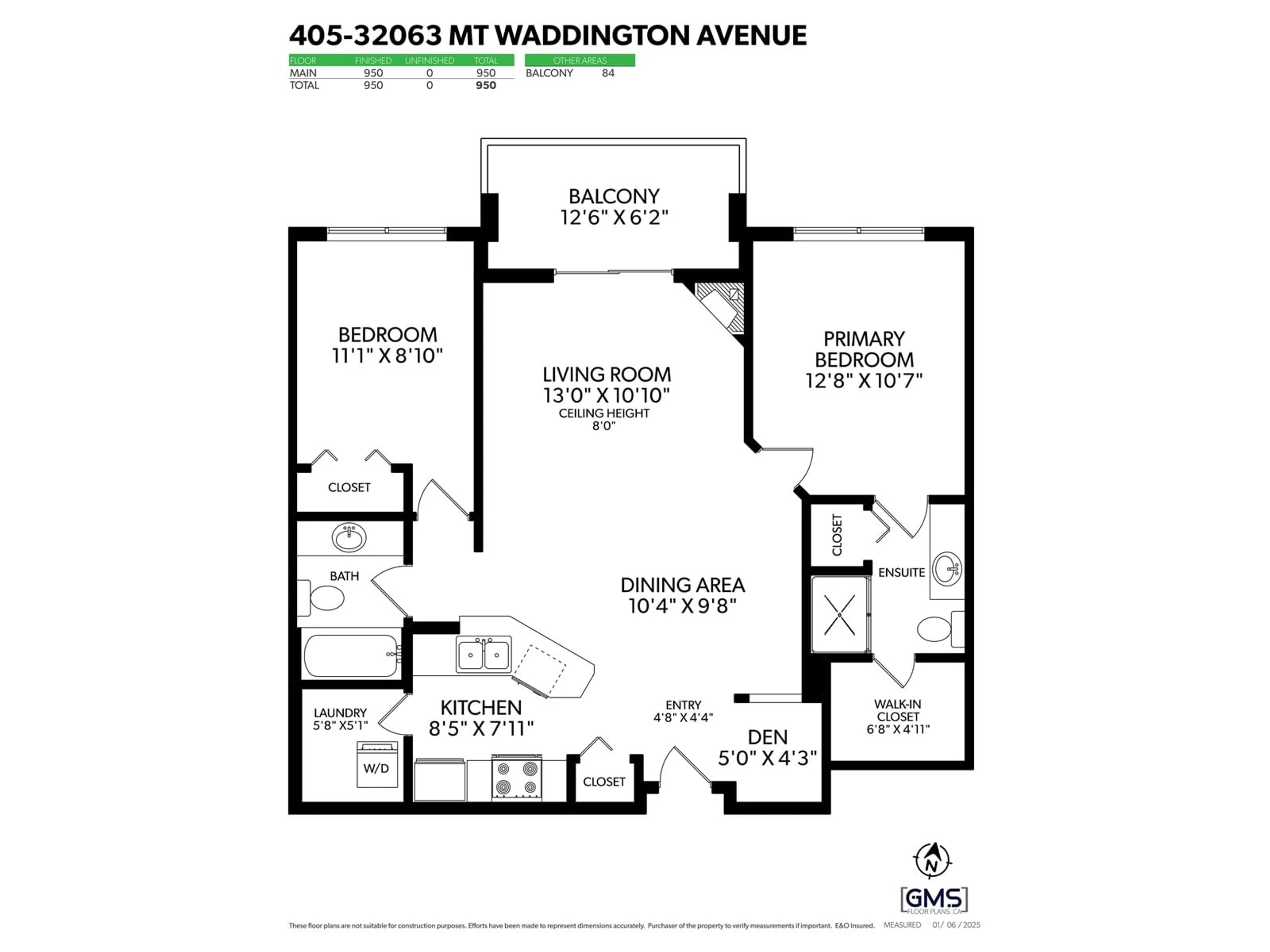 Floor plan for 405 32063 MT WADDINGTON AVENUE, Abbotsford British Columbia V2T2E7