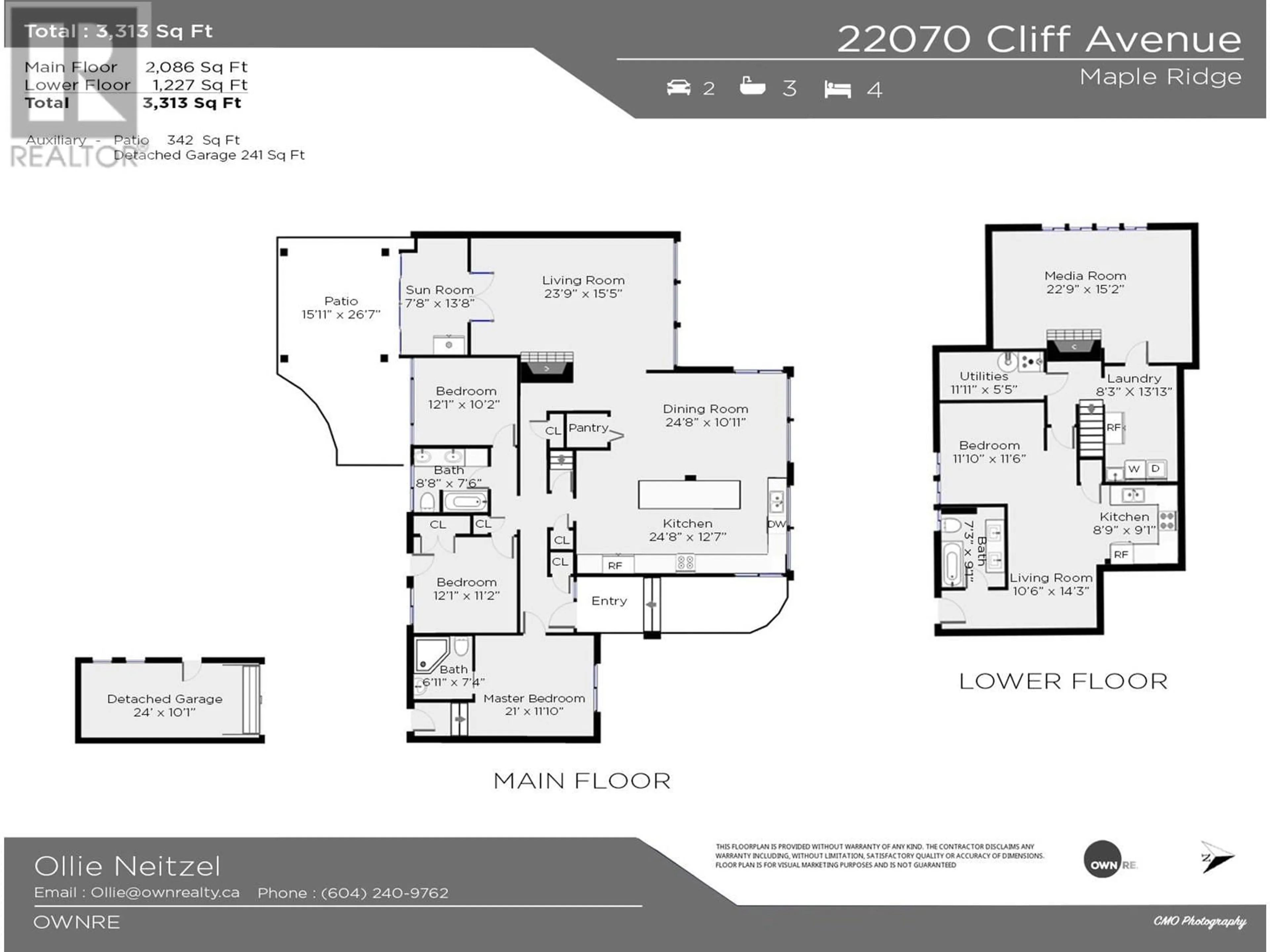 Floor plan for 22070 CLIFF AVENUE, Maple Ridge British Columbia V2X2L2