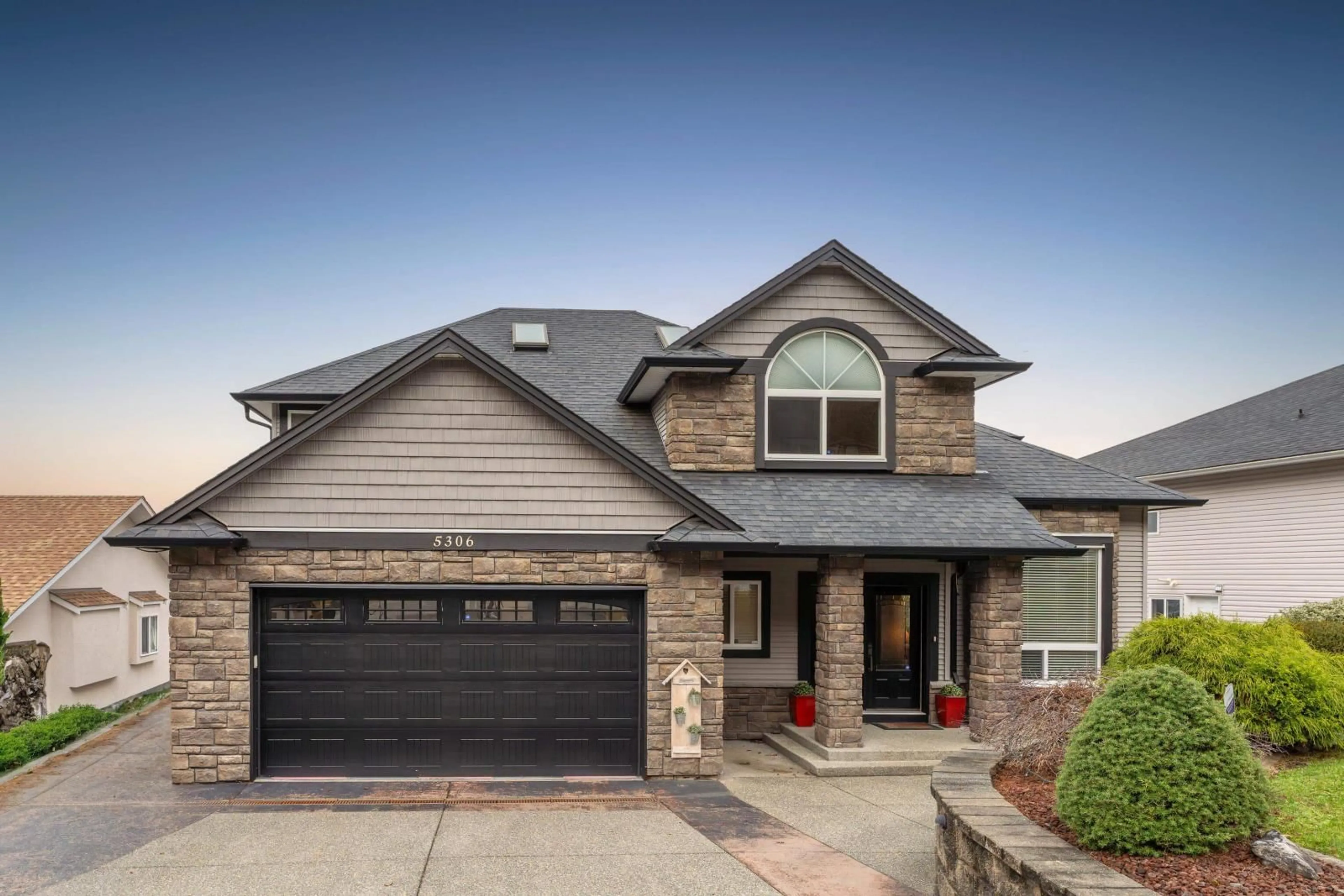 Home with brick exterior material, street for 5306 GOLDSPRING PLACE|Promontory, Chilliwack British Columbia V2R3Y3