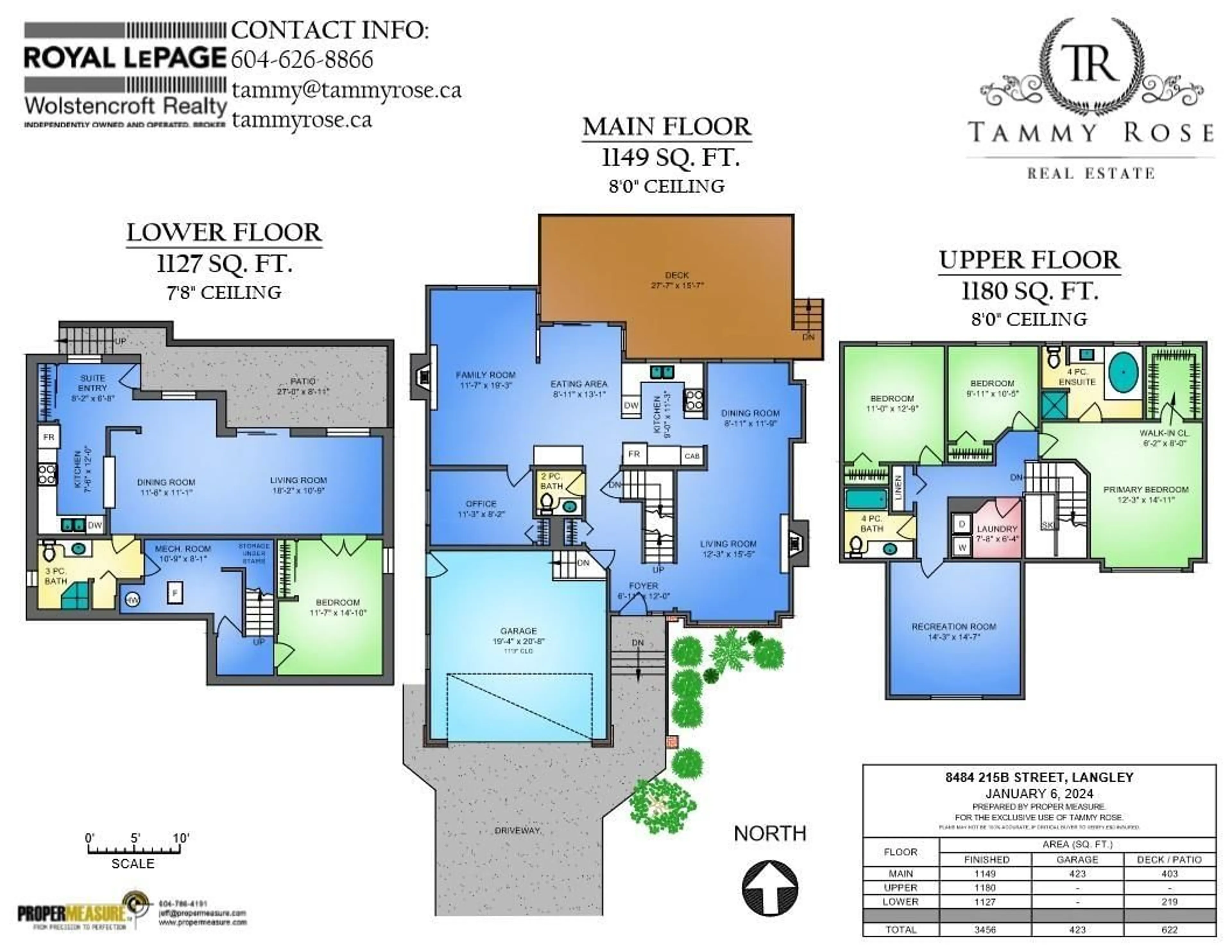 Floor plan for 8484 215B STREET, Langley British Columbia V1M2K8