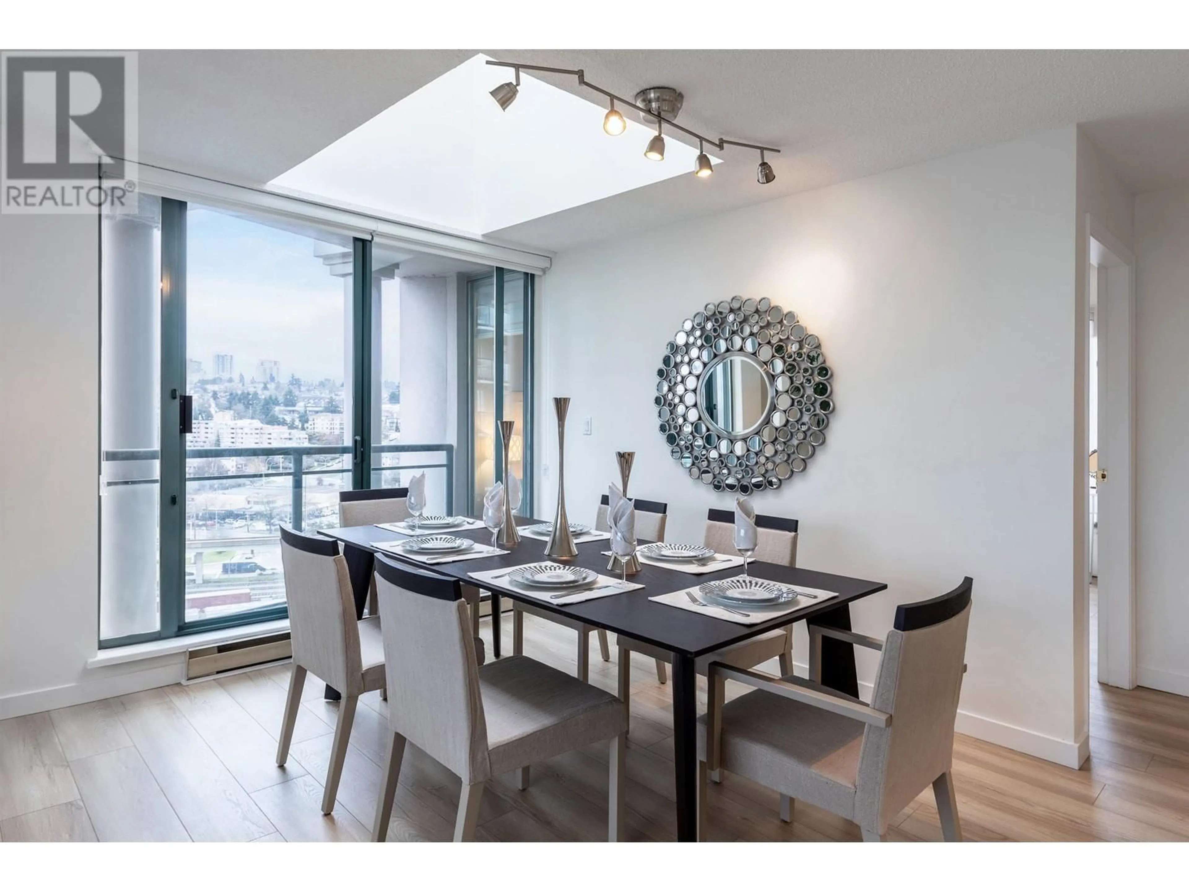 Dining room, wood/laminate floor for 1407 - 8 LAGUNA COURT, New Westminster British Columbia V3M6M6