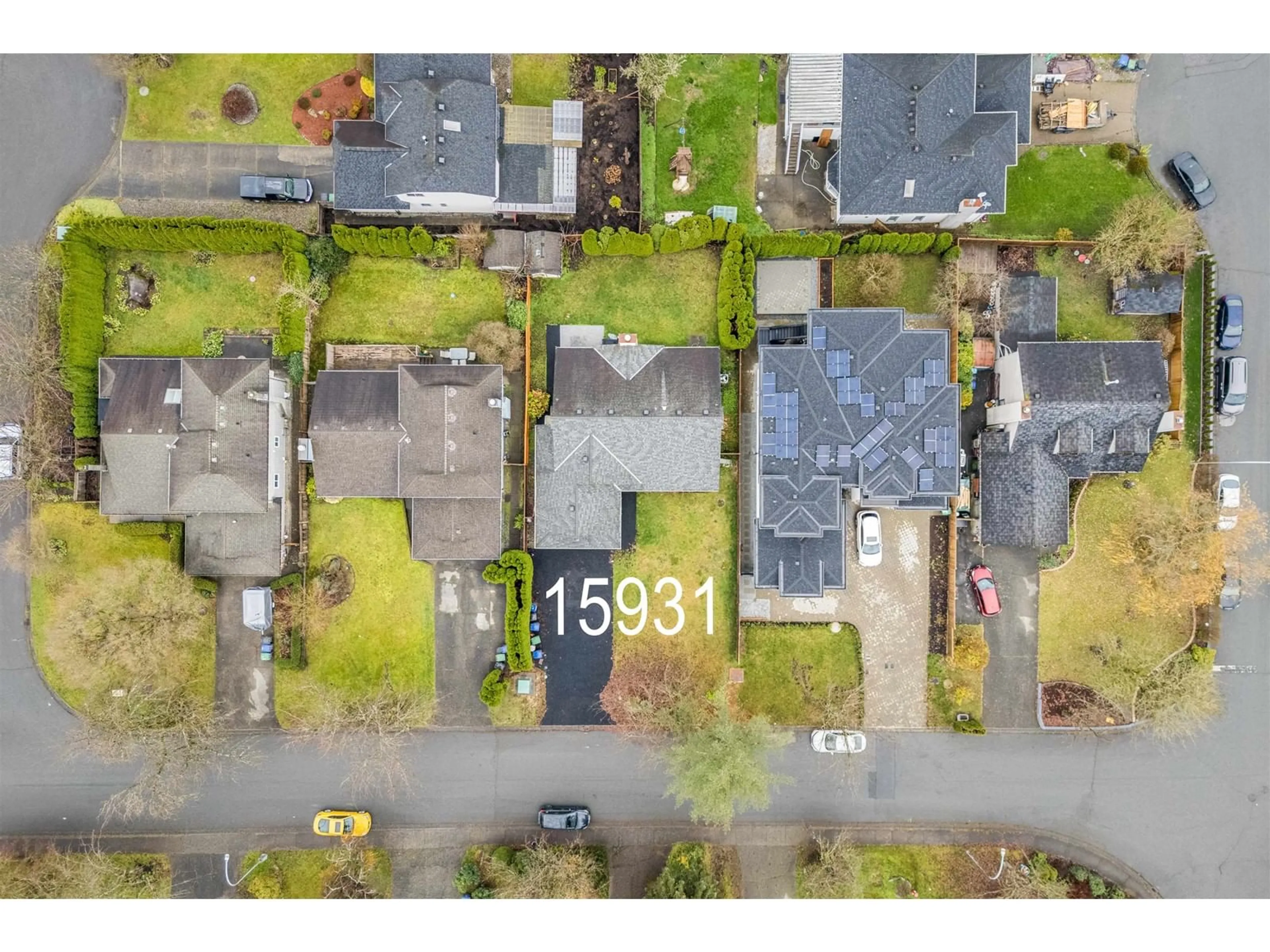 A pic from outside/outdoor area/front of a property/back of a property/a pic from drone, street for 15931 101 AVENUE, Surrey British Columbia V4N2S7