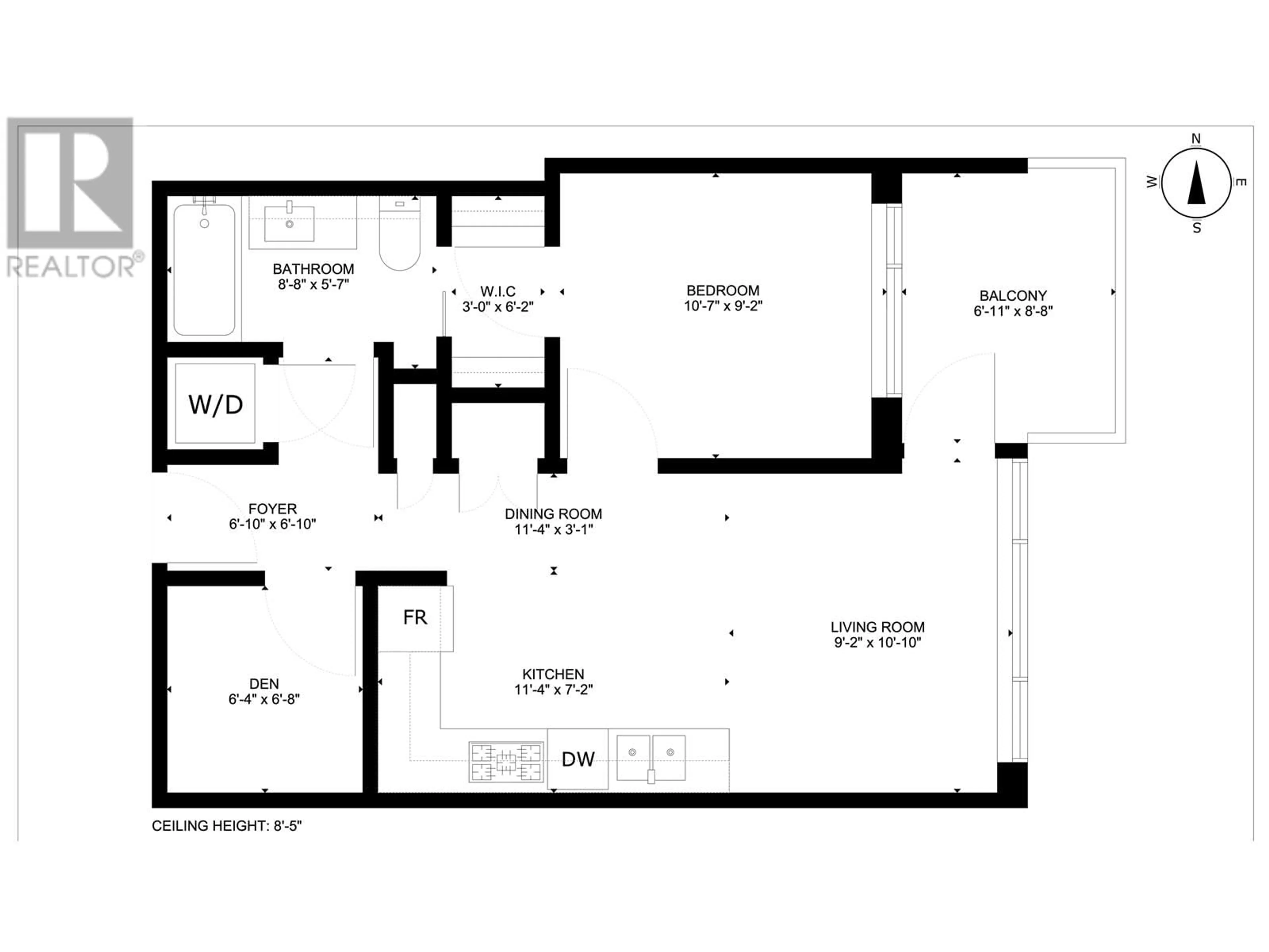 Floor plan for 603 8538 RIVER DISTRICT CROSSING, Vancouver British Columbia V5S0C9