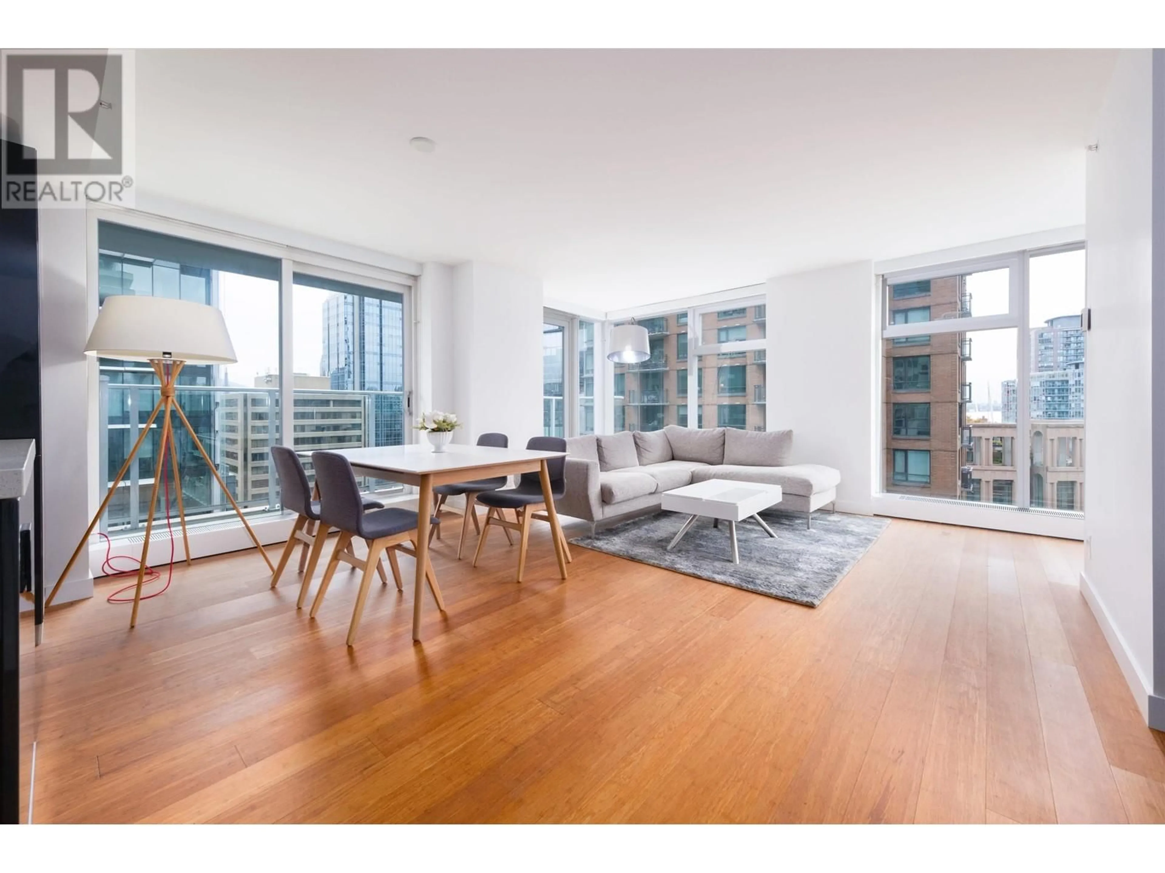 Living room with furniture, wood/laminate floor for 1609 777 RICHARDS STREET, Vancouver British Columbia V6B0M6