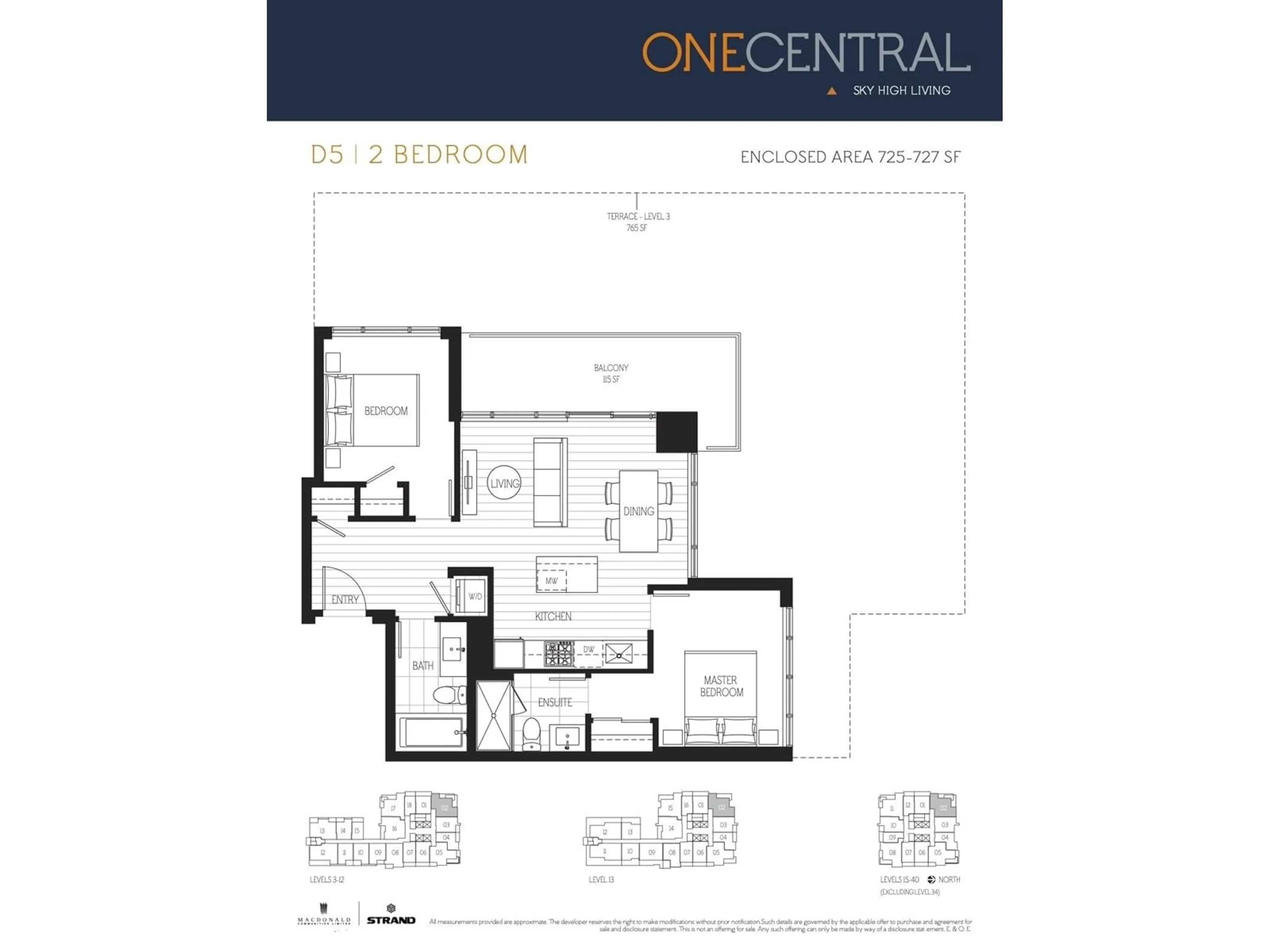 Floor plan for 2402 13350 CENTRAL AVENUE, Surrey British Columbia V3T0S1