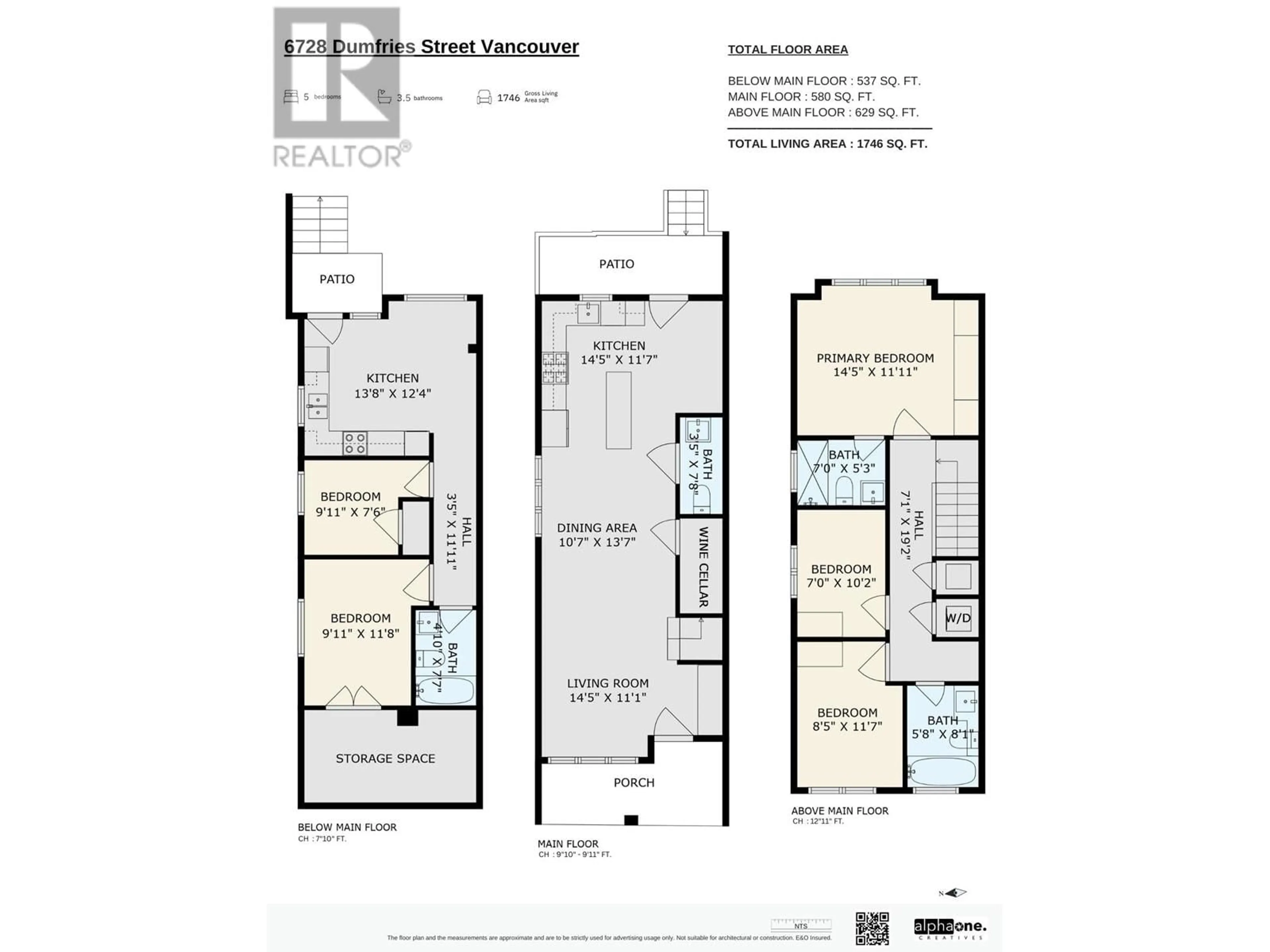 Floor plan for 6728 DUMFRIES STREET, Vancouver British Columbia V5P3B9