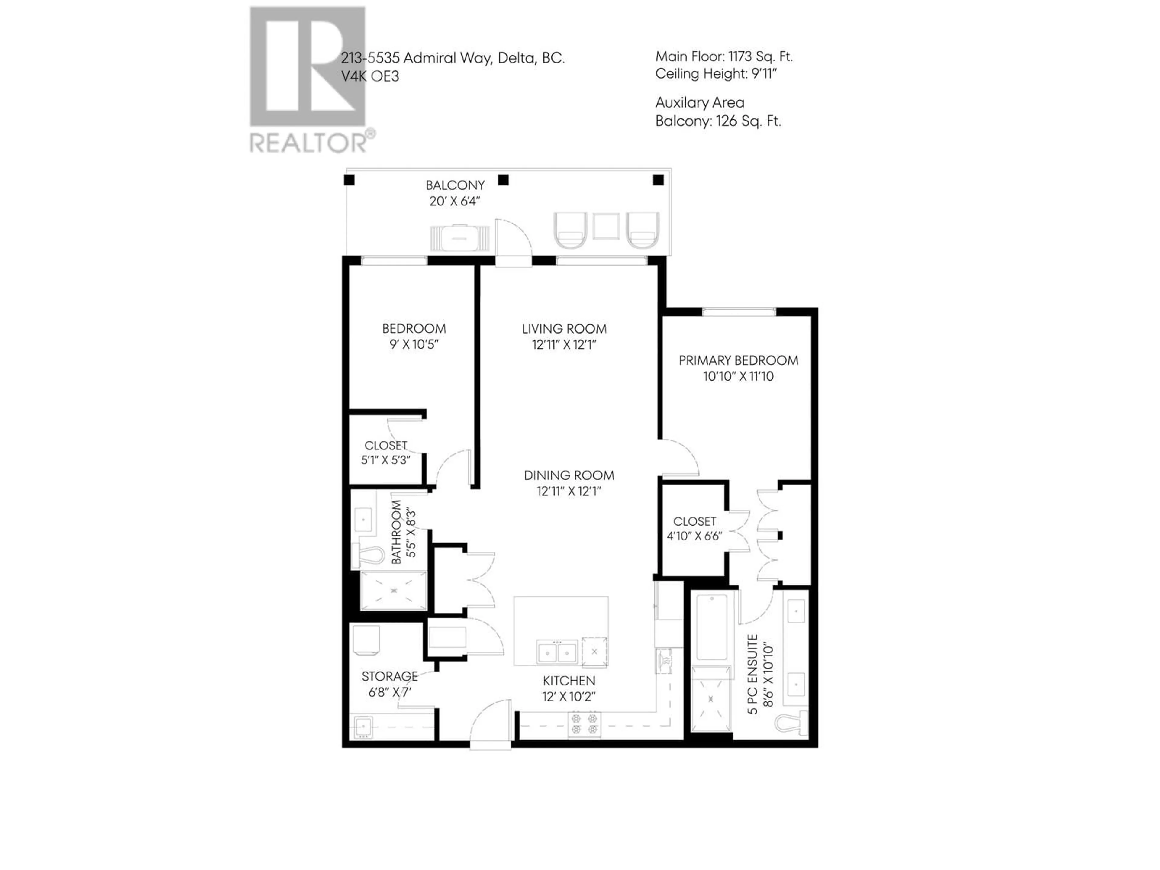 Floor plan for 213 5535 ADMIRAL WAY, Delta British Columbia V4K0E3