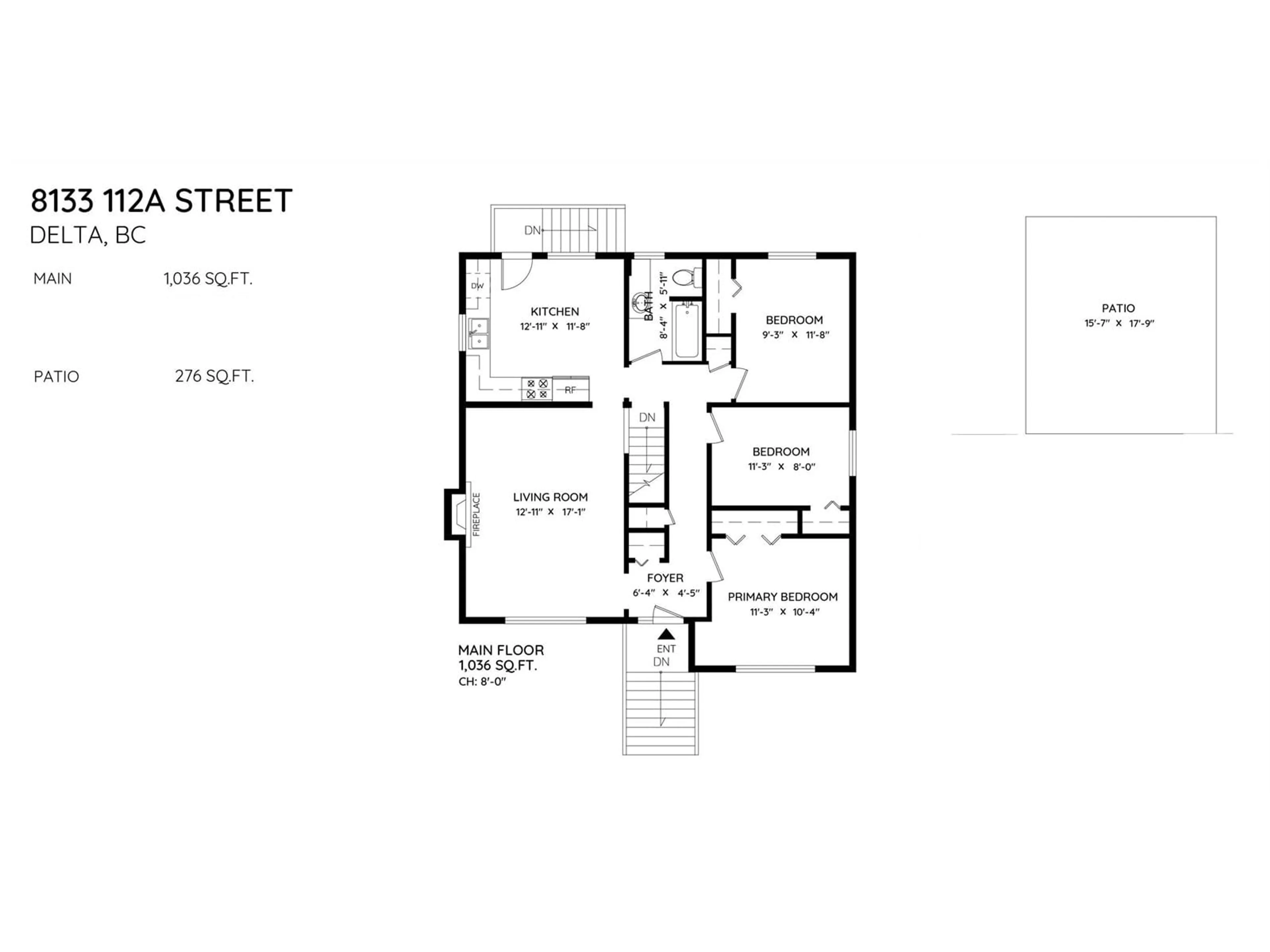 Floor plan for 8133 112A STREET, Delta British Columbia V4C4Y9