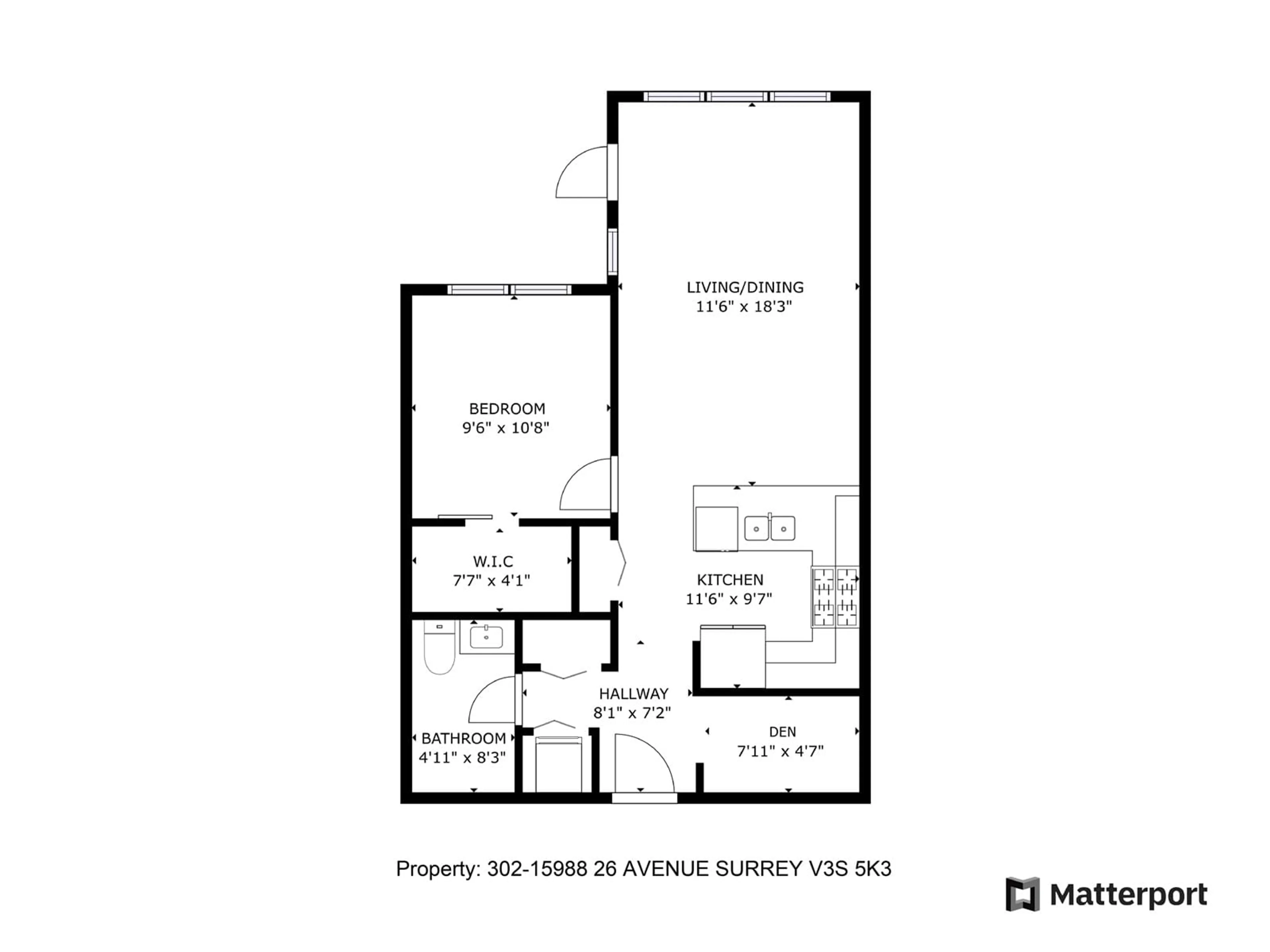 Floor plan for 302 15988 26TH AVENUE, Surrey British Columbia V3S5K3