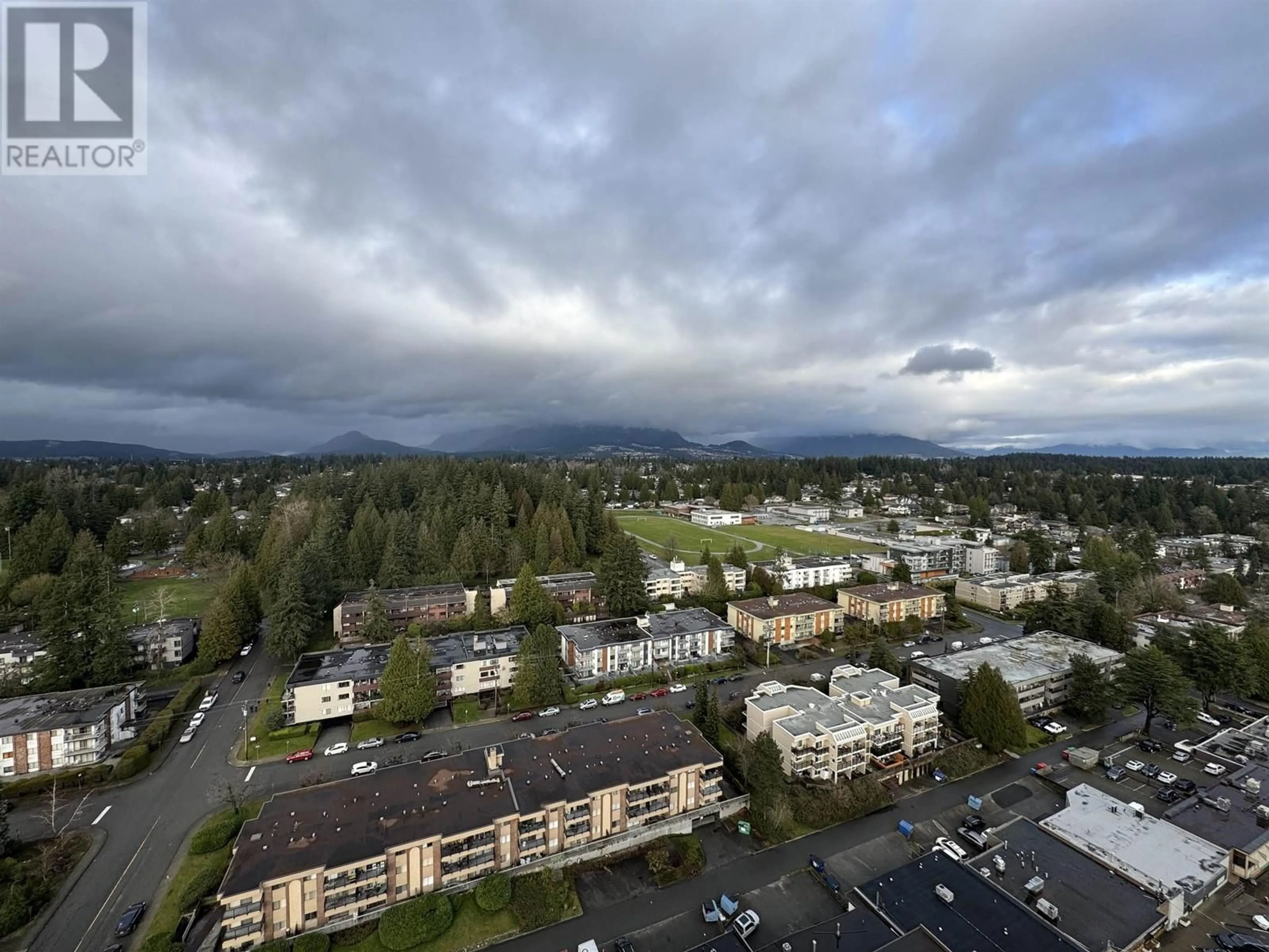 A pic from outside/outdoor area/front of a property/back of a property/a pic from drone, mountain view for 2108 505 NELSON STREET, Coquitlam British Columbia V3J0R5