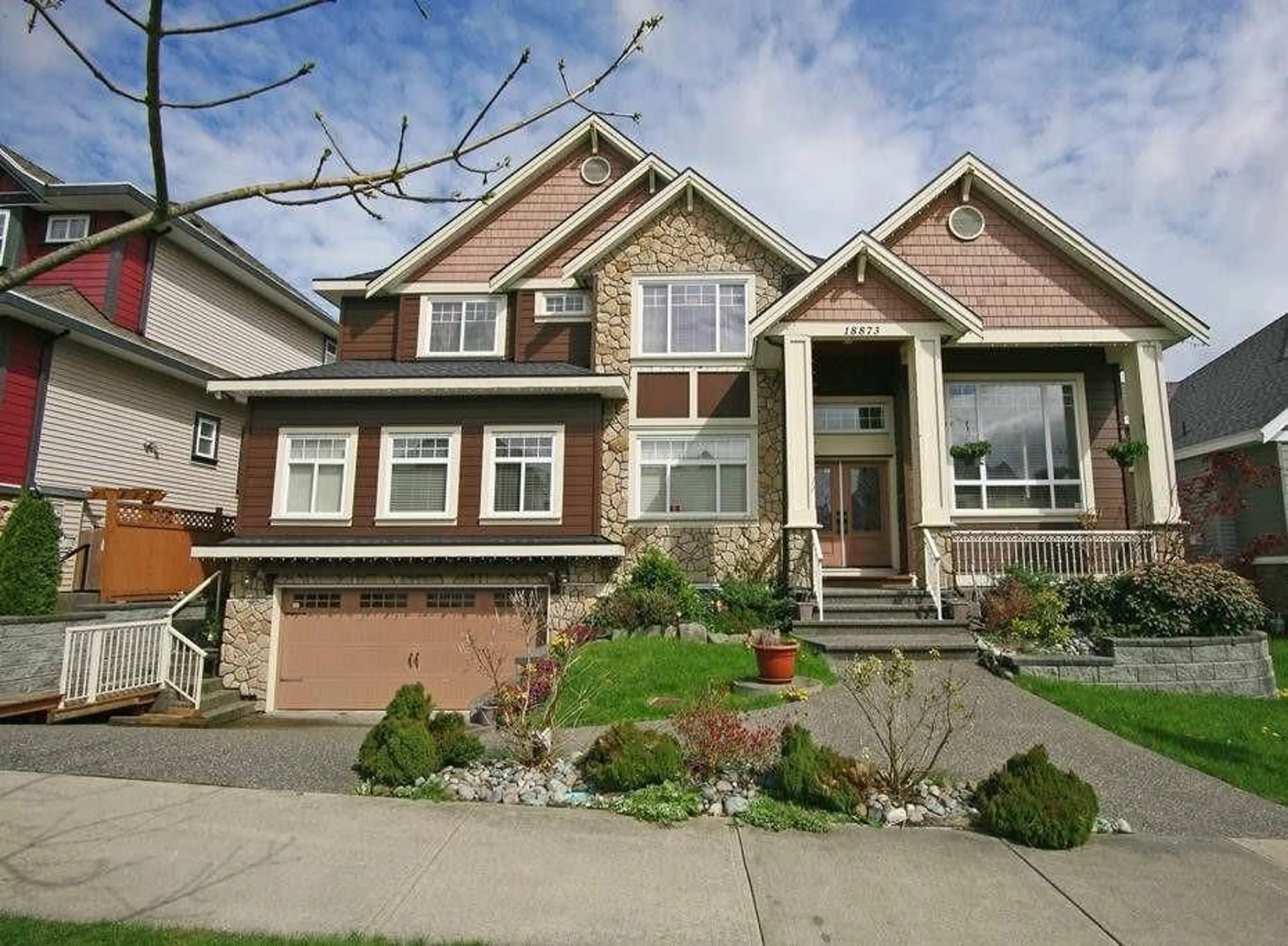 Home with vinyl exterior material, street for 18873 53B, Surrey British Columbia V3S2K2