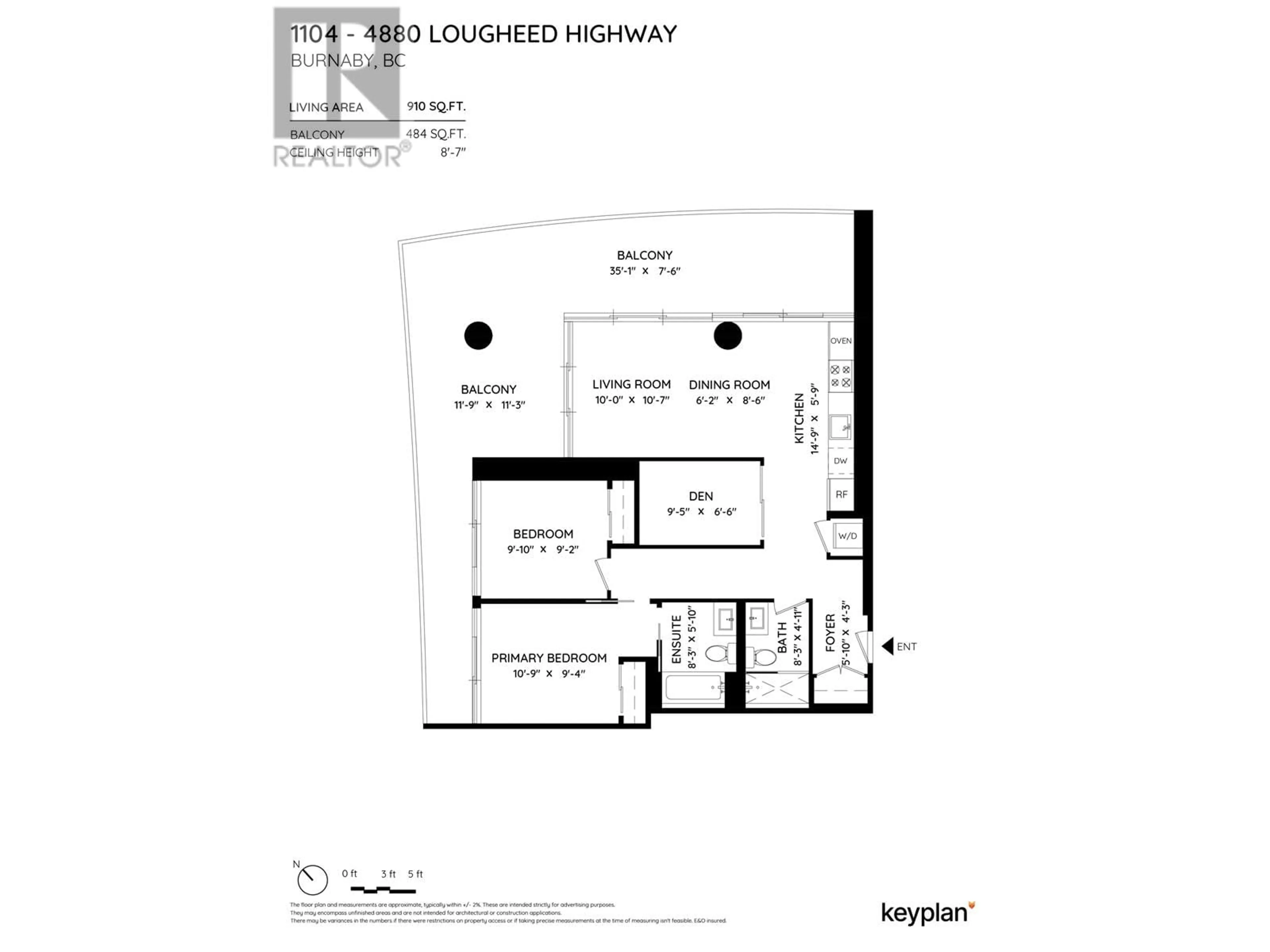 Floor plan for 1104 4880 LOUGHEED HIGHWAY, Burnaby British Columbia V5C0N1