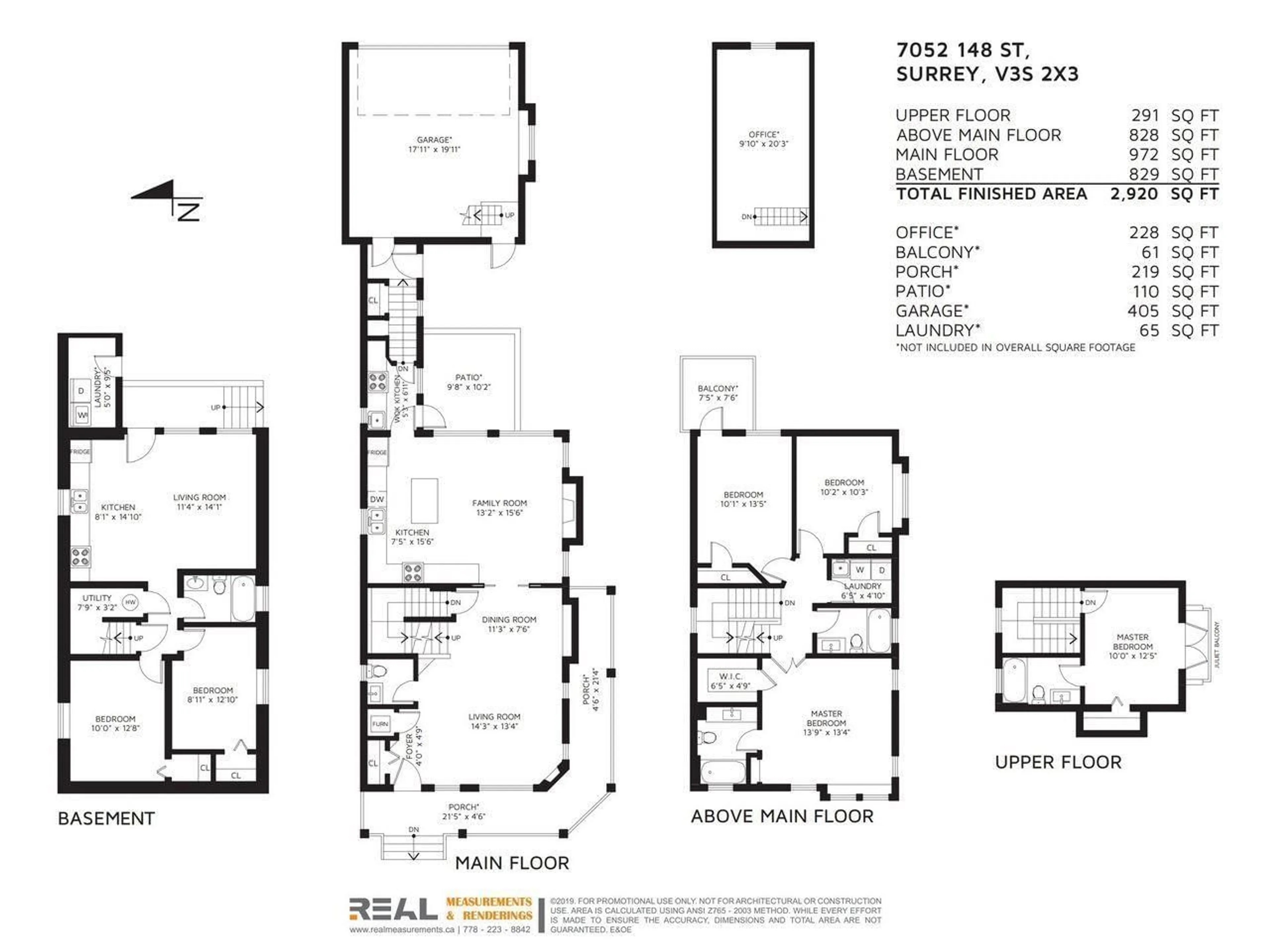 Floor plan for 7052 148 STREET, Surrey British Columbia V3S2X3