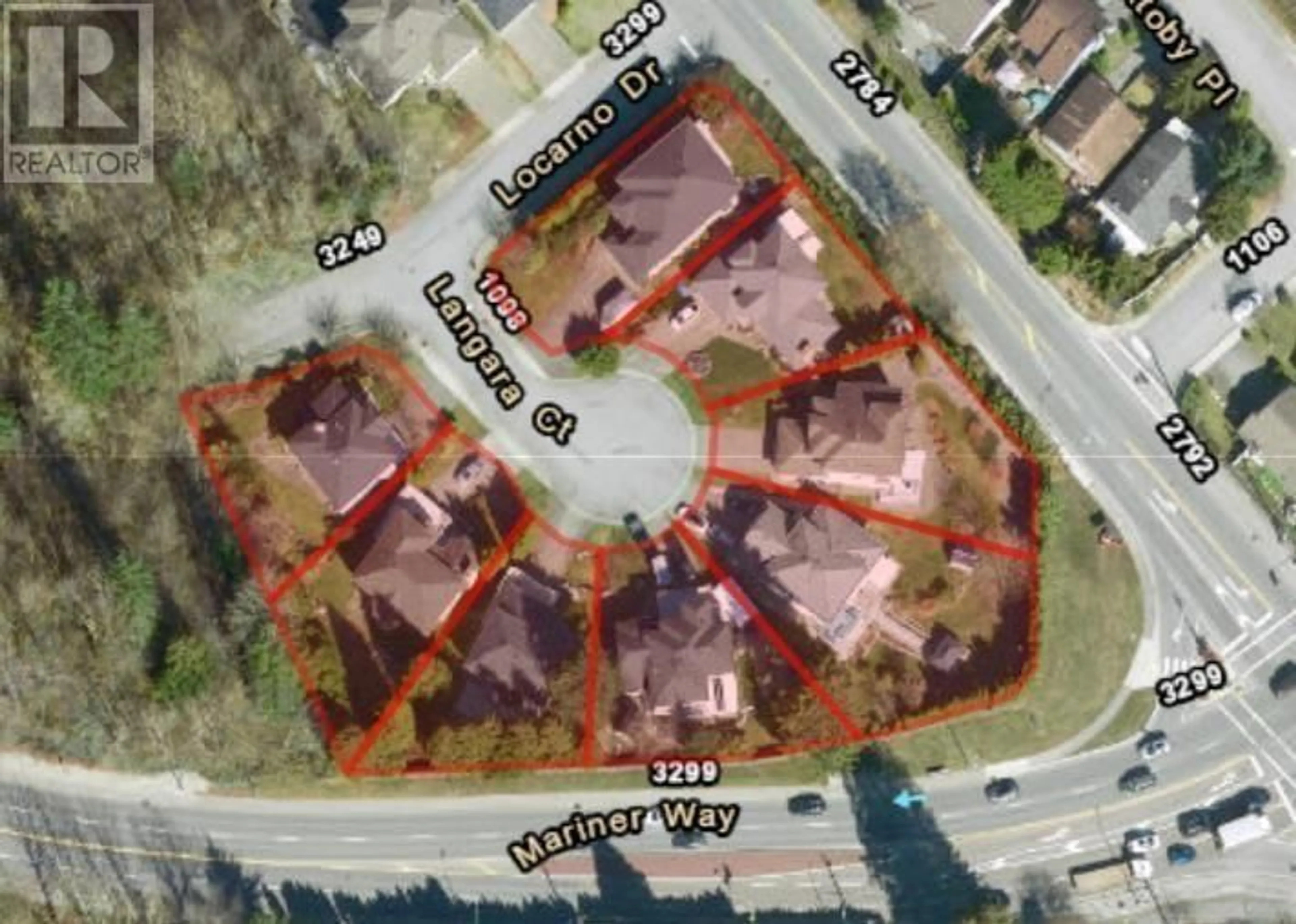 A pic from outside/outdoor area/front of a property/back of a property/a pic from drone, street for 1058 LANGARA COURT, Coquitlam British Columbia V3C6B4