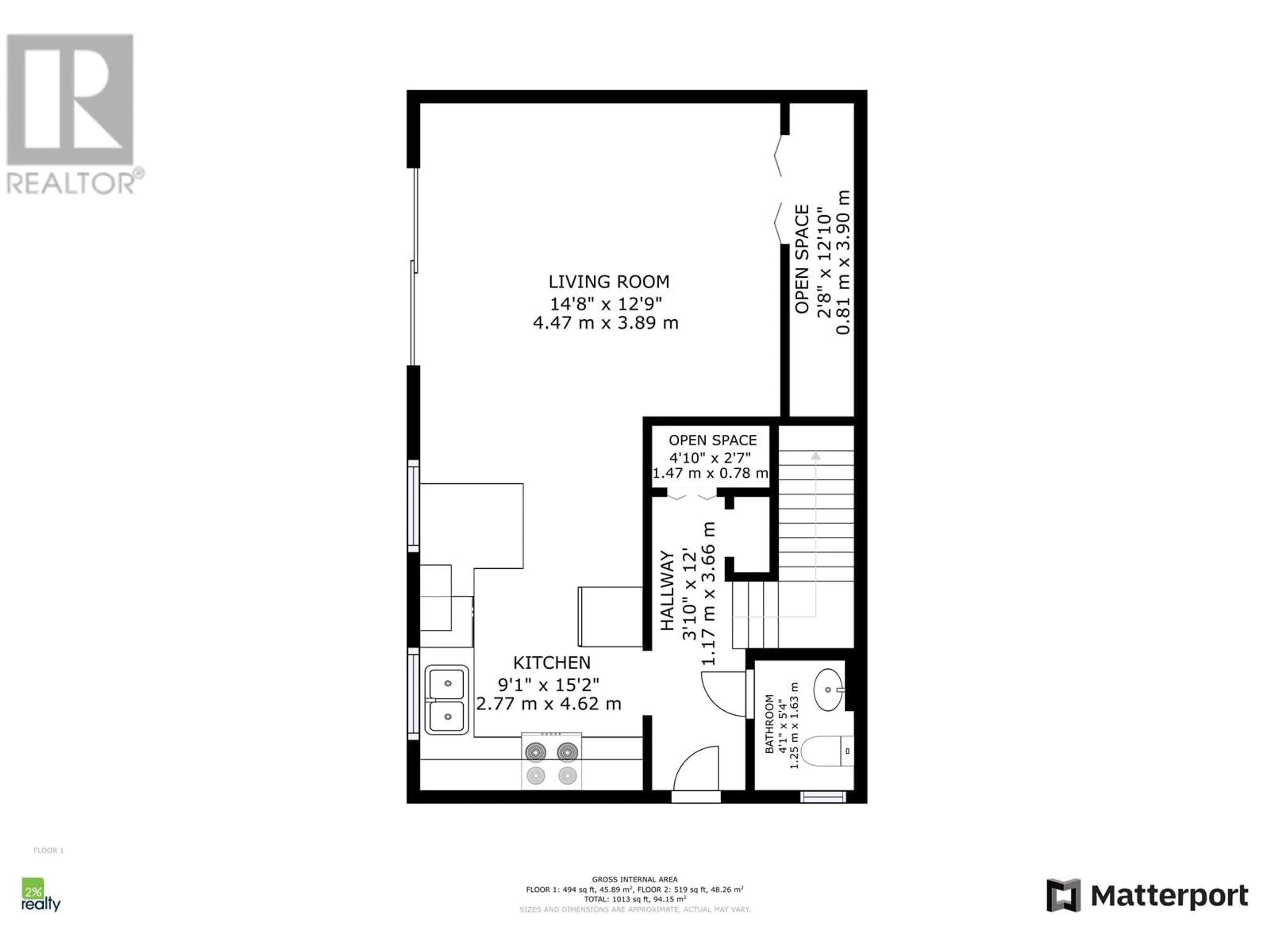 Floor plan for 23 21555 DEWDNEY TRUNK ROAD, Maple Ridge British Columbia V2X3G6