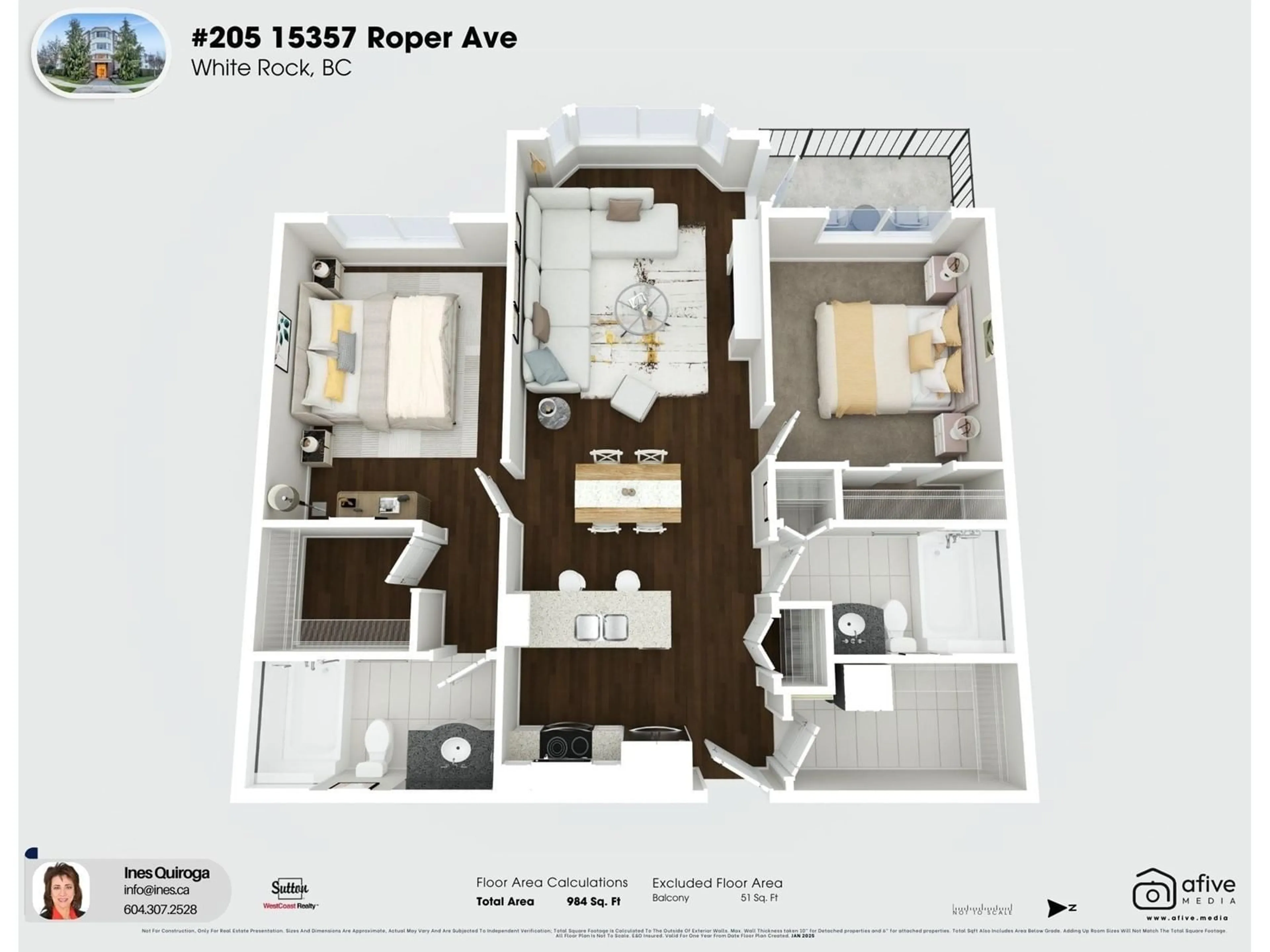 Floor plan for 205 - 15357 ROPER, White Rock British Columbia V4B2G2