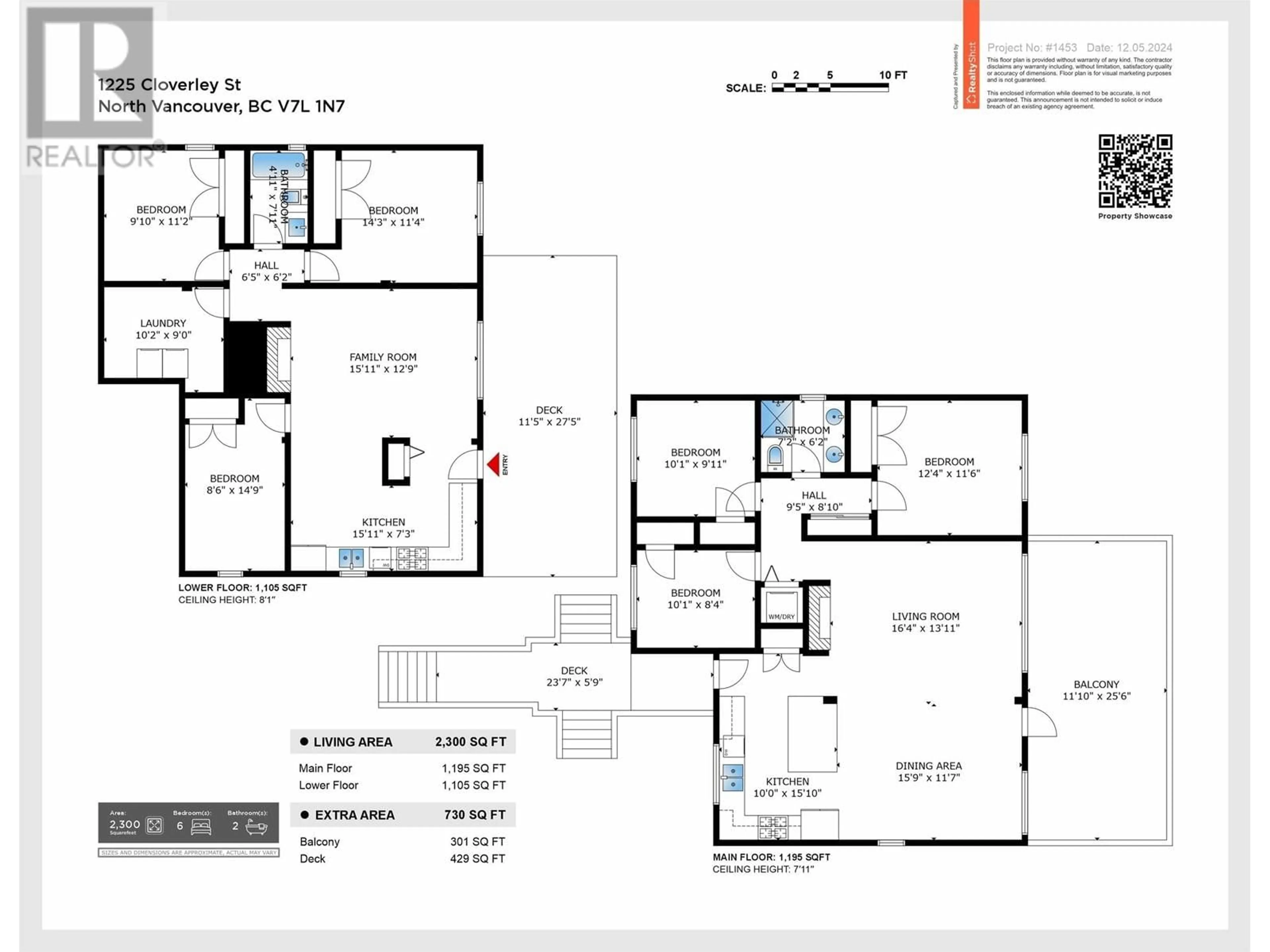 Floor plan for 1225 CLOVERLEY STREET, North Vancouver British Columbia V7L1N7