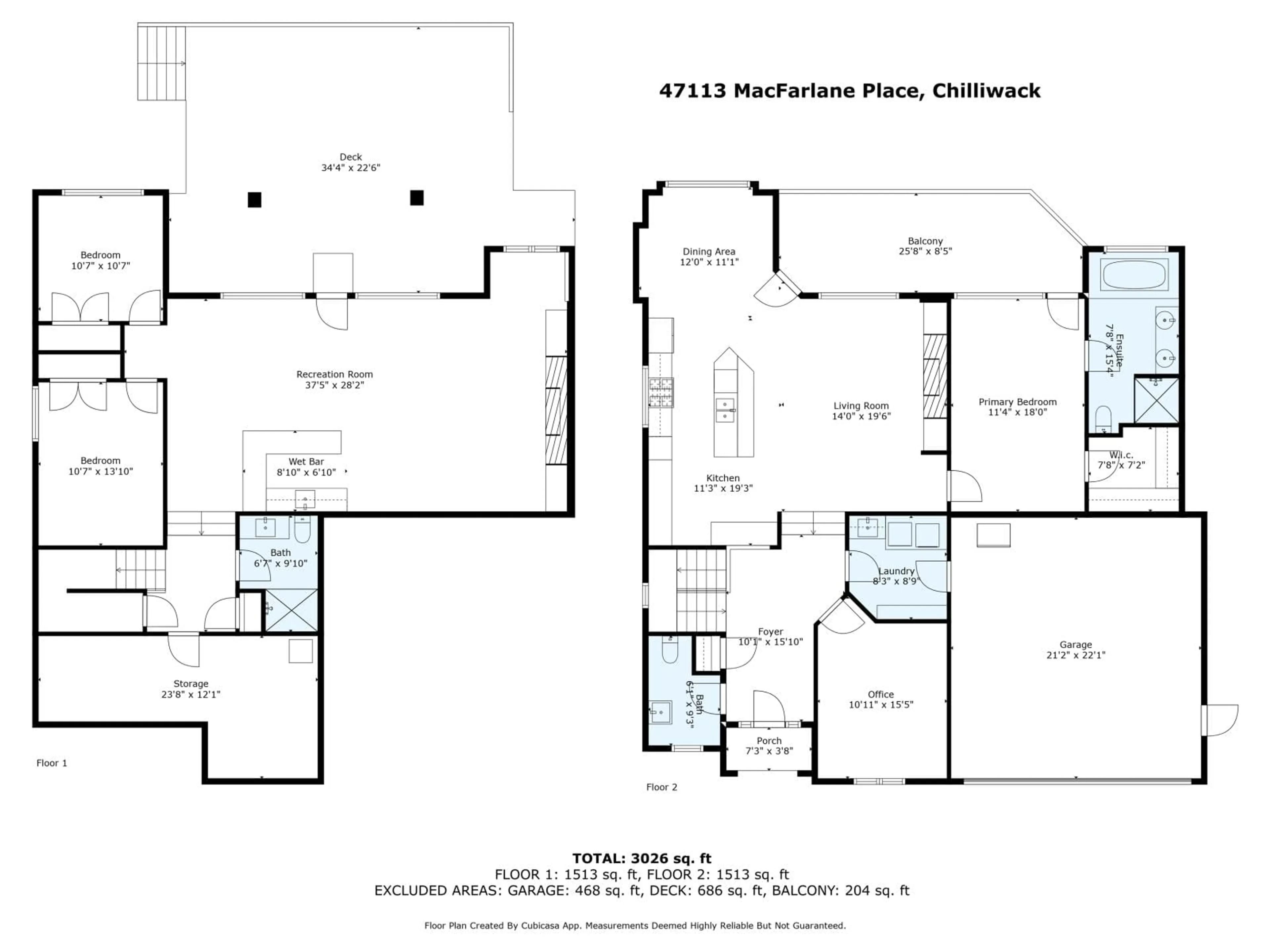 Floor plan for 47113 MACFARLANE PLACE|Promontory, Chilliwack British Columbia V2R0P3