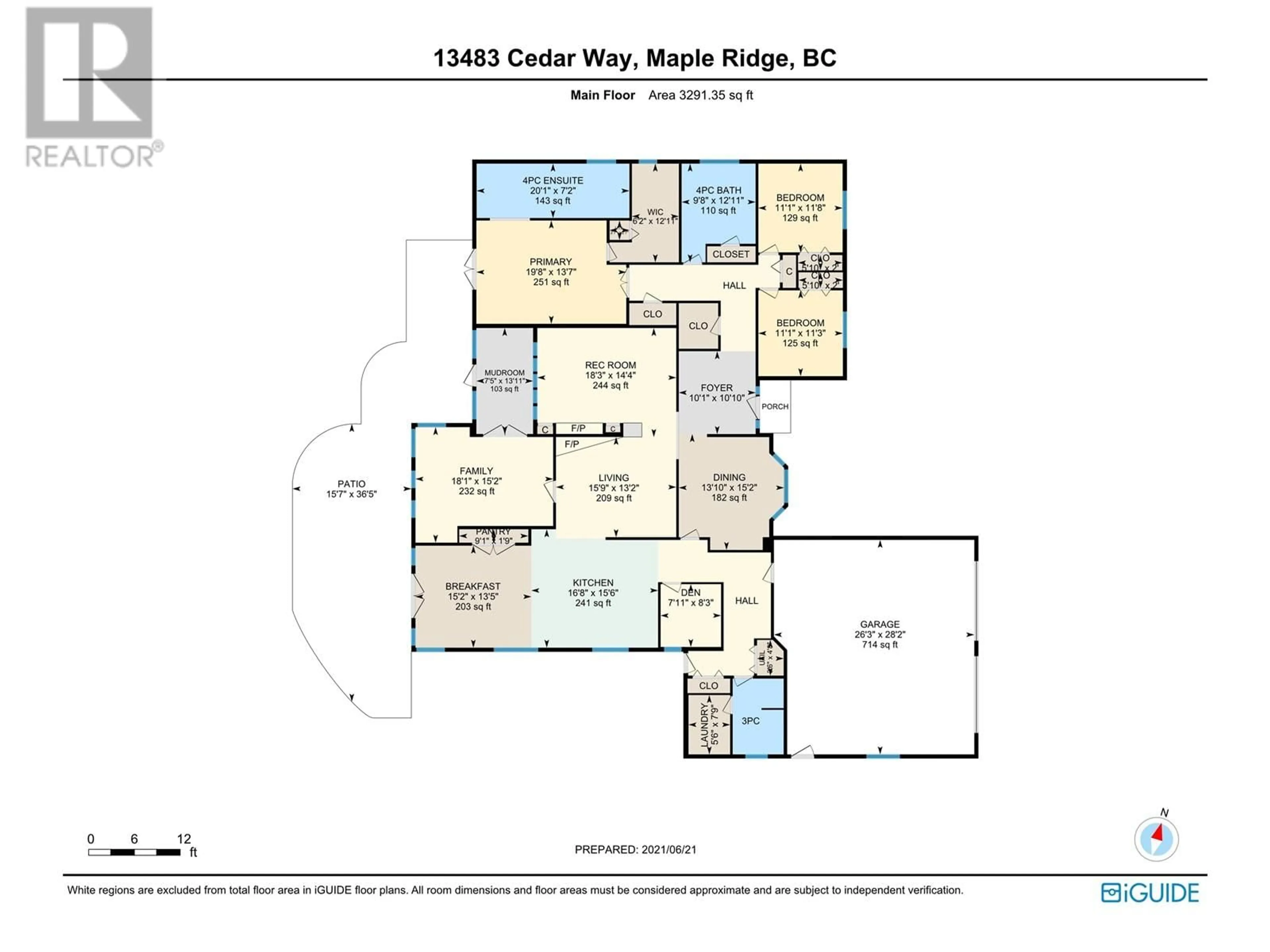 Floor plan for 13483 CEDAR WAY, Maple Ridge British Columbia V4R2T4