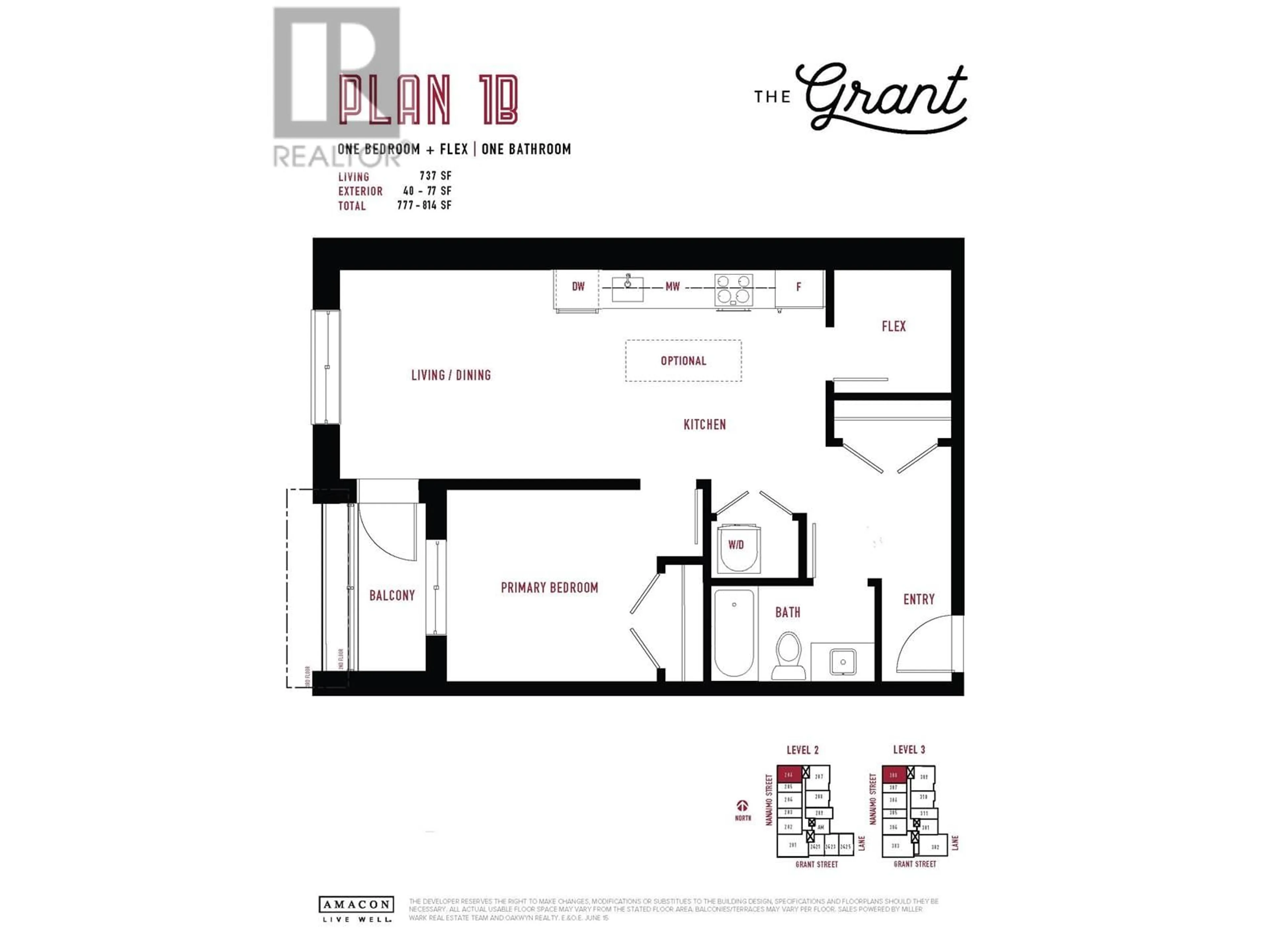 Floor plan for 206 2419 GRANT STREET, Vancouver British Columbia V0V0V0