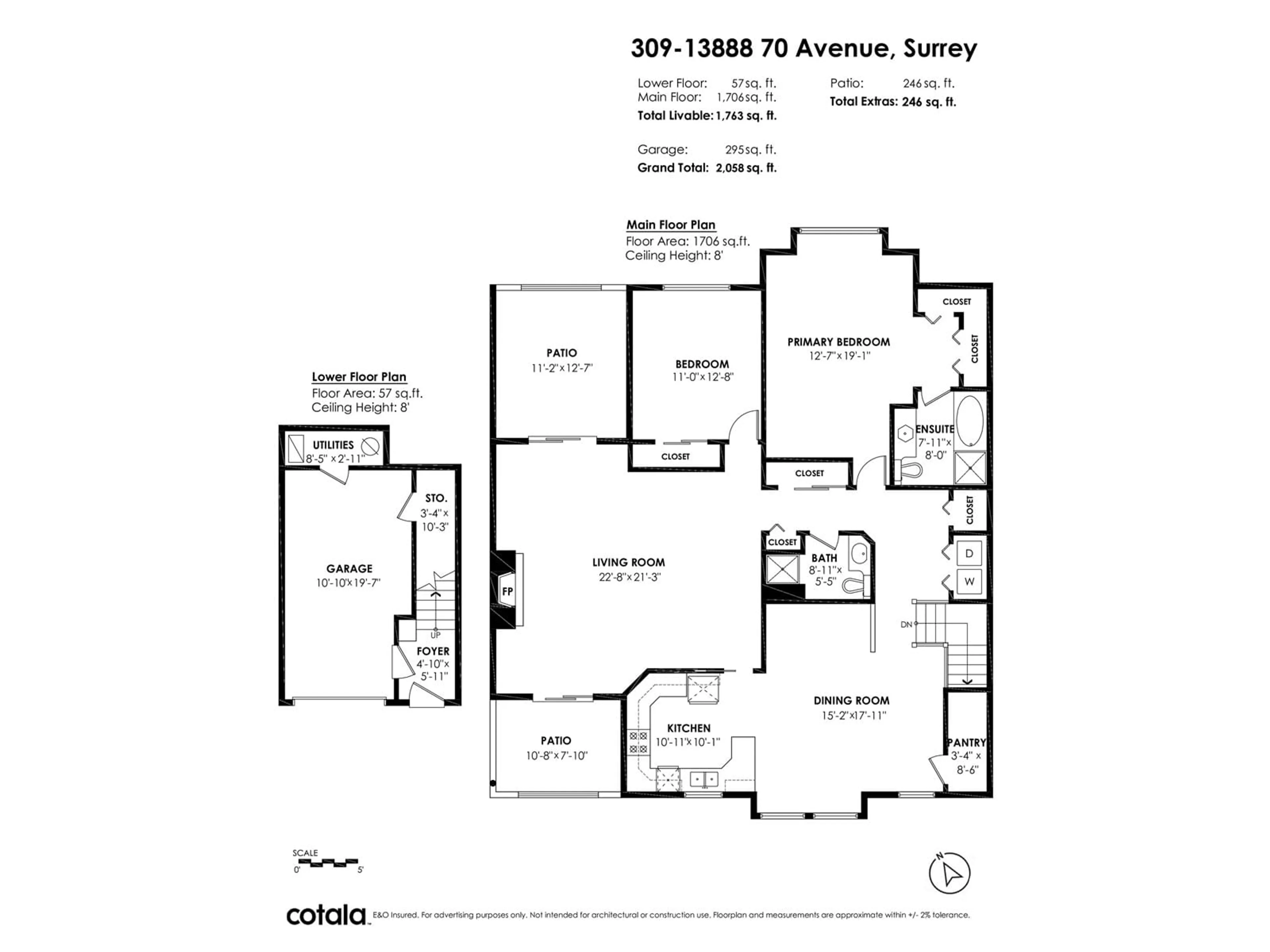 Floor plan for 309 13888 70 AVENUE, Surrey British Columbia V3W0R8