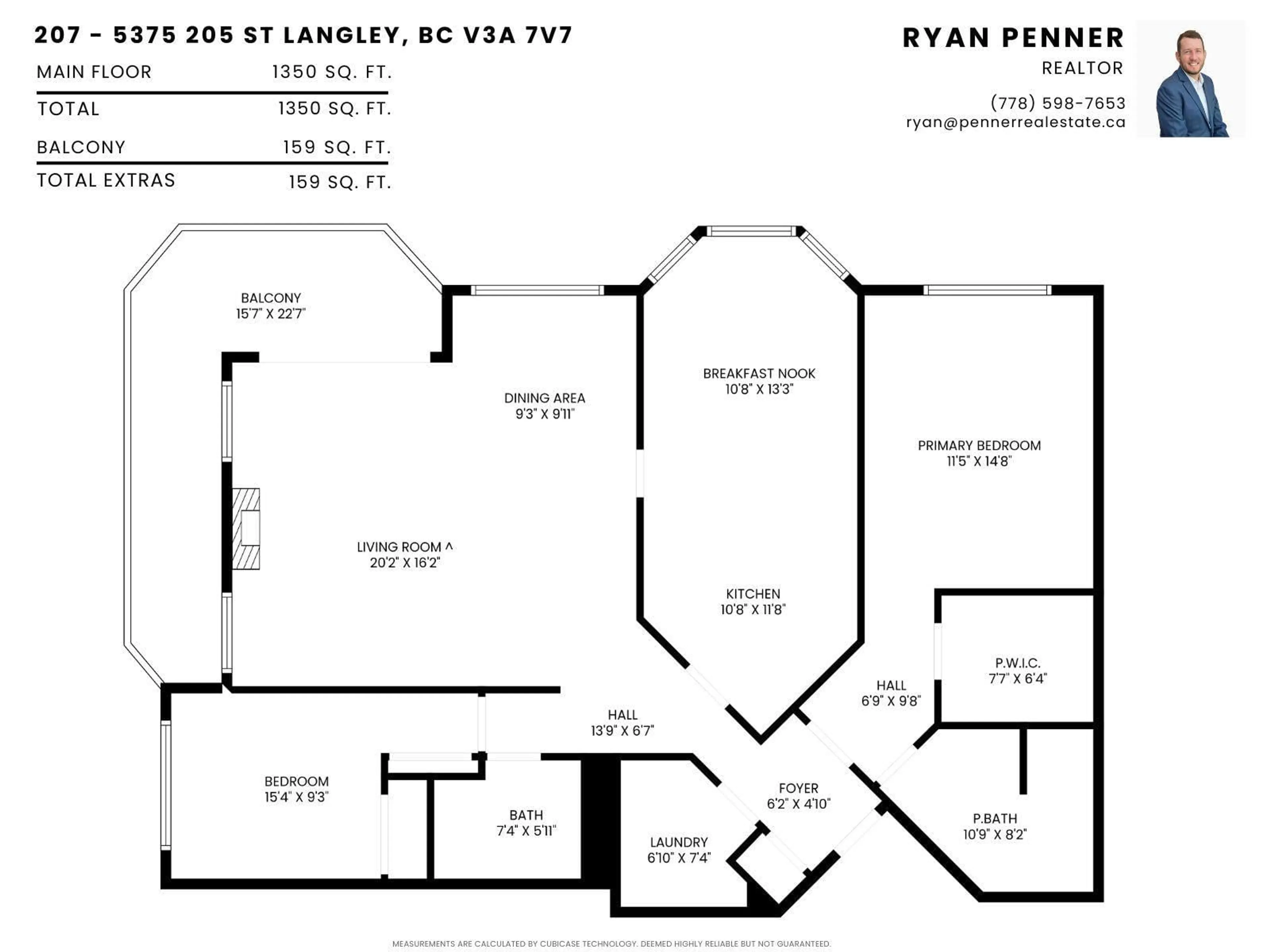 Floor plan for 207 5375 205 STREET, Langley British Columbia V3A7V7