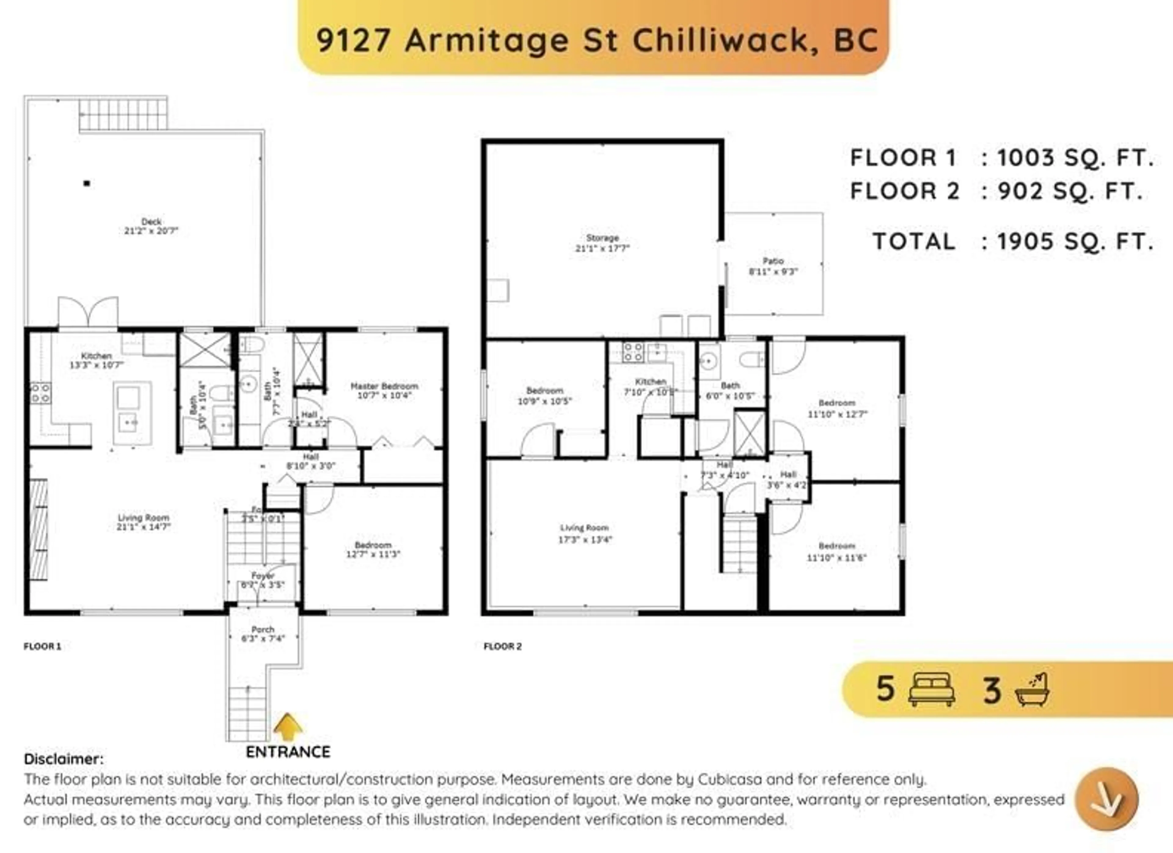 Floor plan for 9127 ARMITAGE STREET, Chilliwack British Columbia V2P6R6