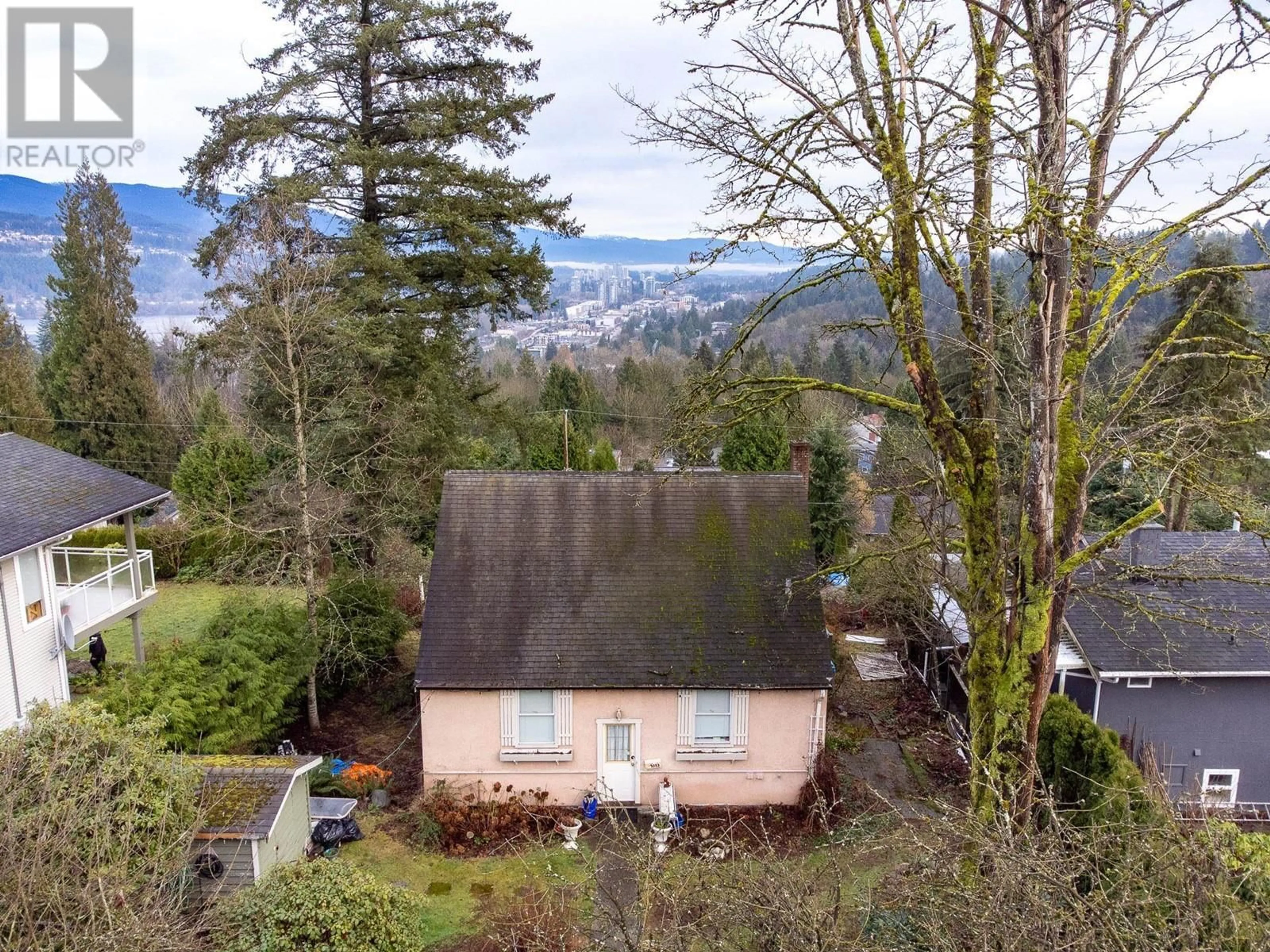 A pic from outside/outdoor area/front of a property/back of a property/a pic from drone, mountain view for 1013 TUXEDO DRIVE, Port Moody British Columbia V3H1L3